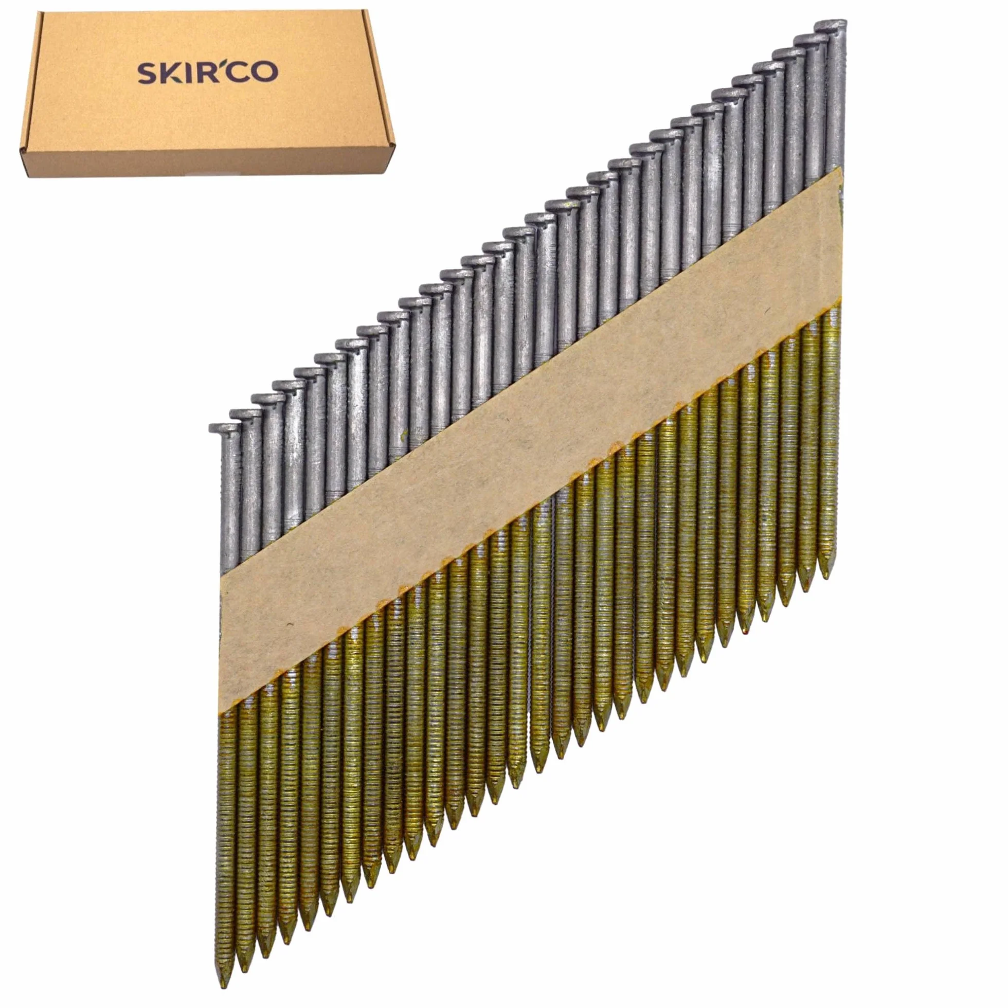 Galwanizowane gwoździe do ram 3,1 x 90 mm 34 stopnie stalowe z łbem obciętym 150 szt.