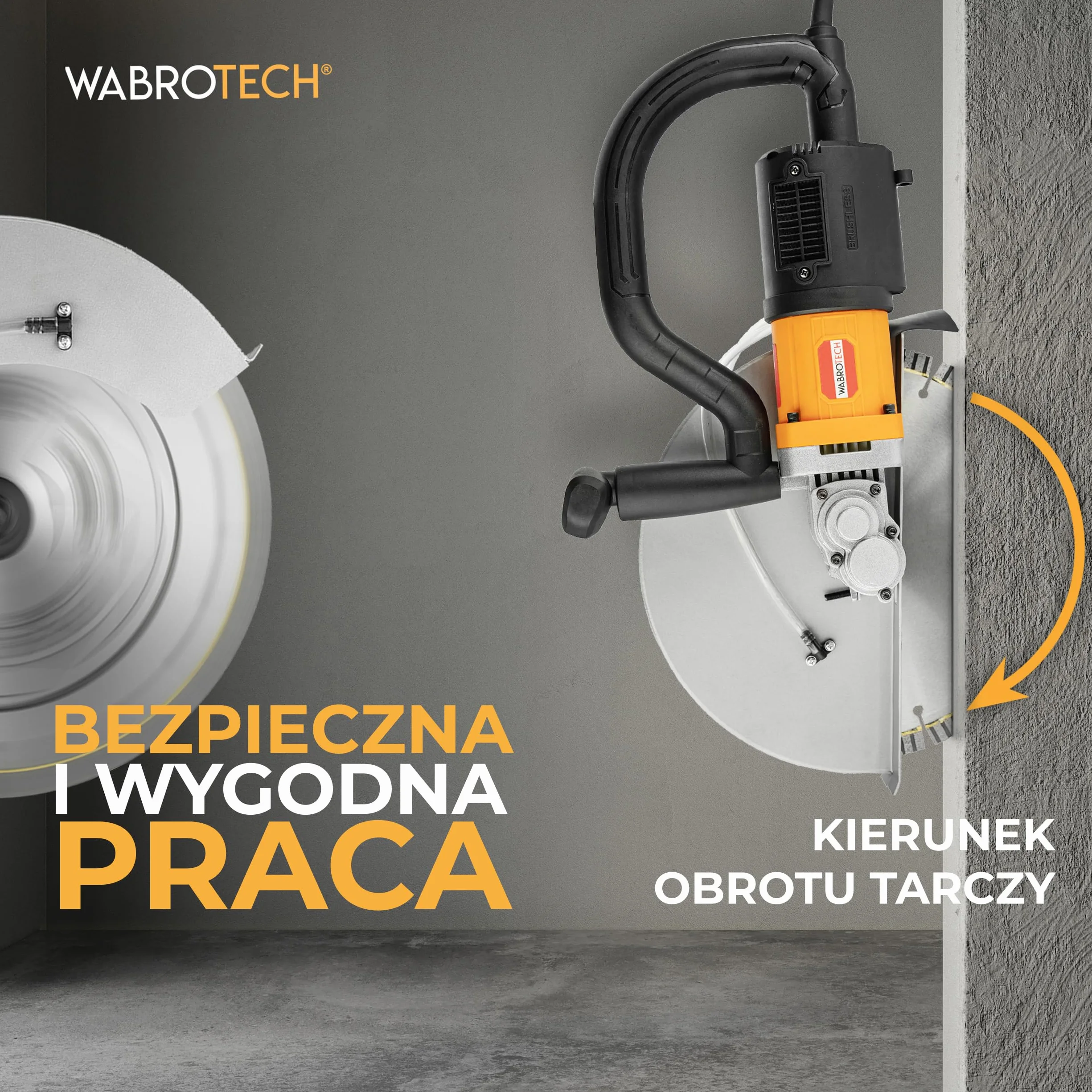 Krajalnica do betonu WT320 2500 W tarcza tnąca Ø 320 mm piła do suchego betonu