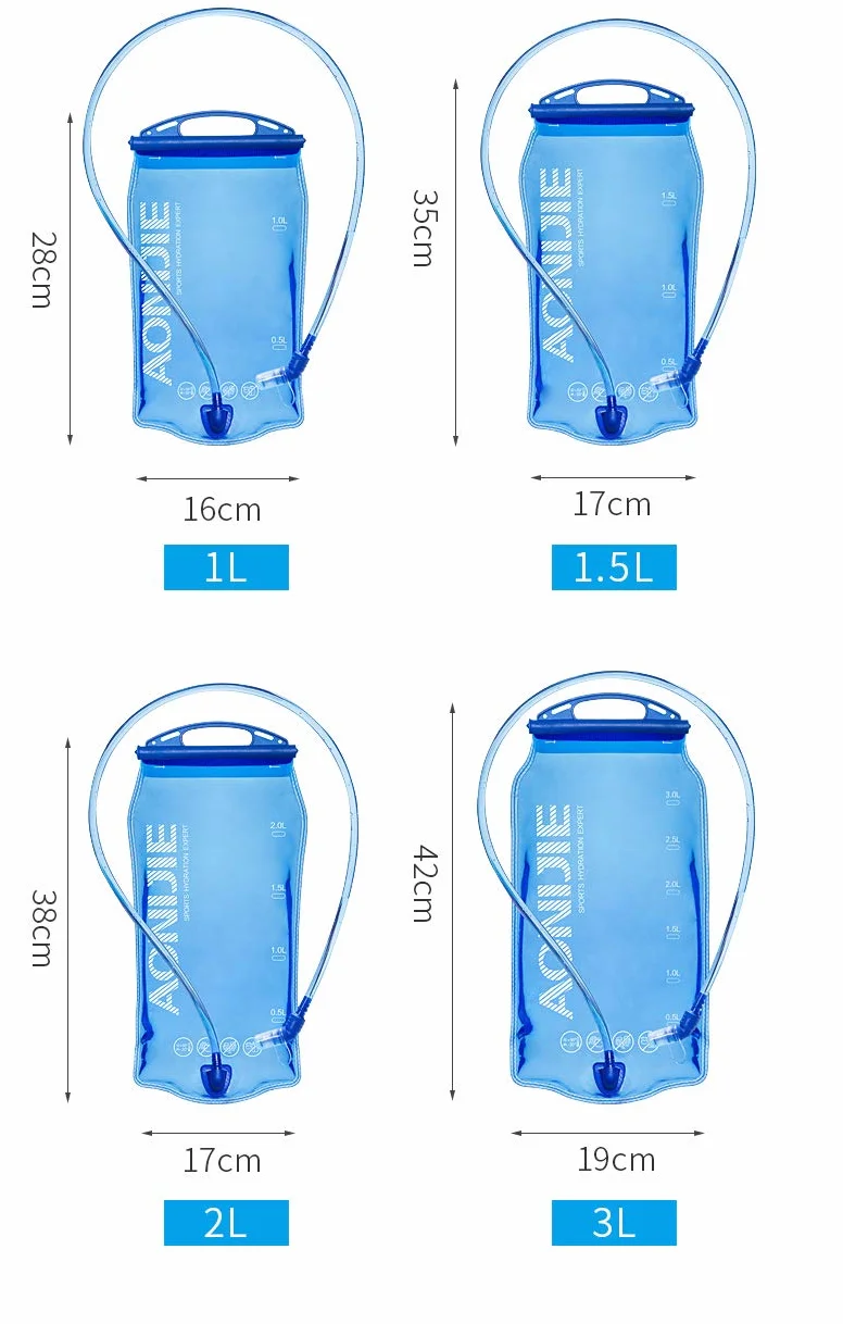 1L/1,5L/2L/3L BPA Zbiornik na wodę bez pęcherza moczowego do wędrówek na rowerze, plecak kempingowy