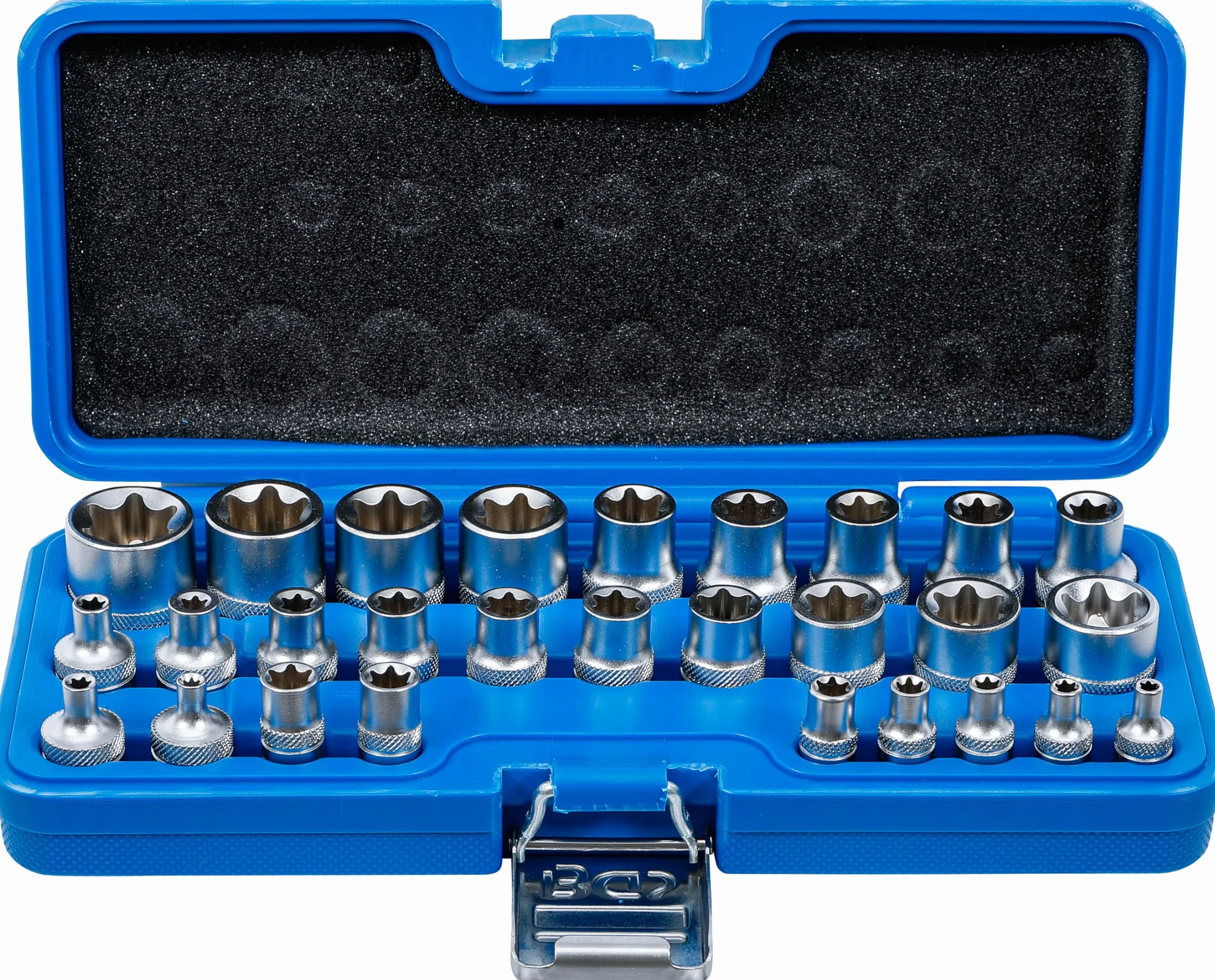 BGS 70099 Zestaw nasadek profil E 6,3 mm (1/4") 12,5 mm (1/2") E4-E24 28 szt.