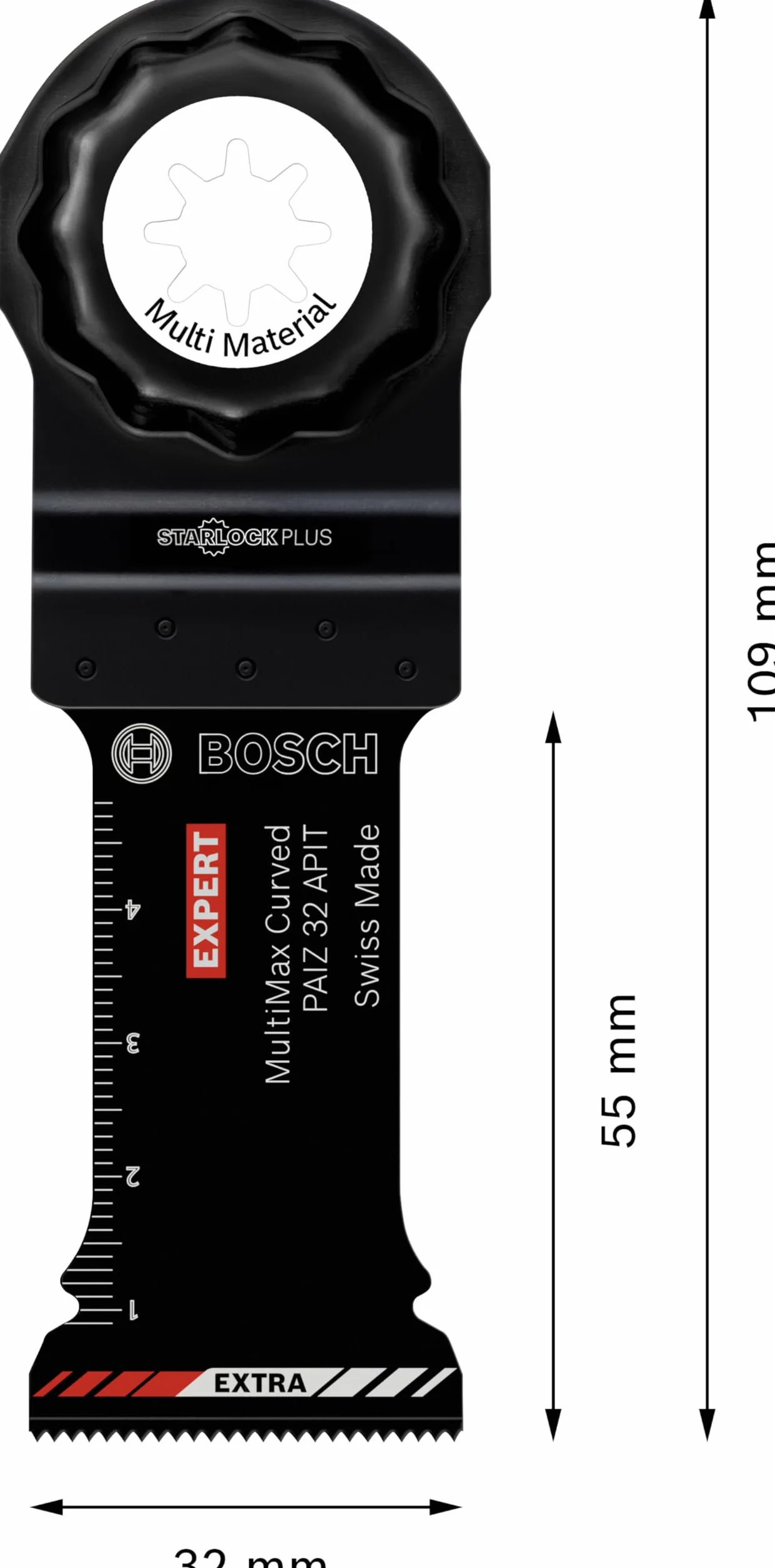 Bosch EXPERT PAIZ 32 APIT MultiMax Brzeszczot do cięcia wgłębnego ze stali nierdzewnej, GFK, CFK, 32 mm