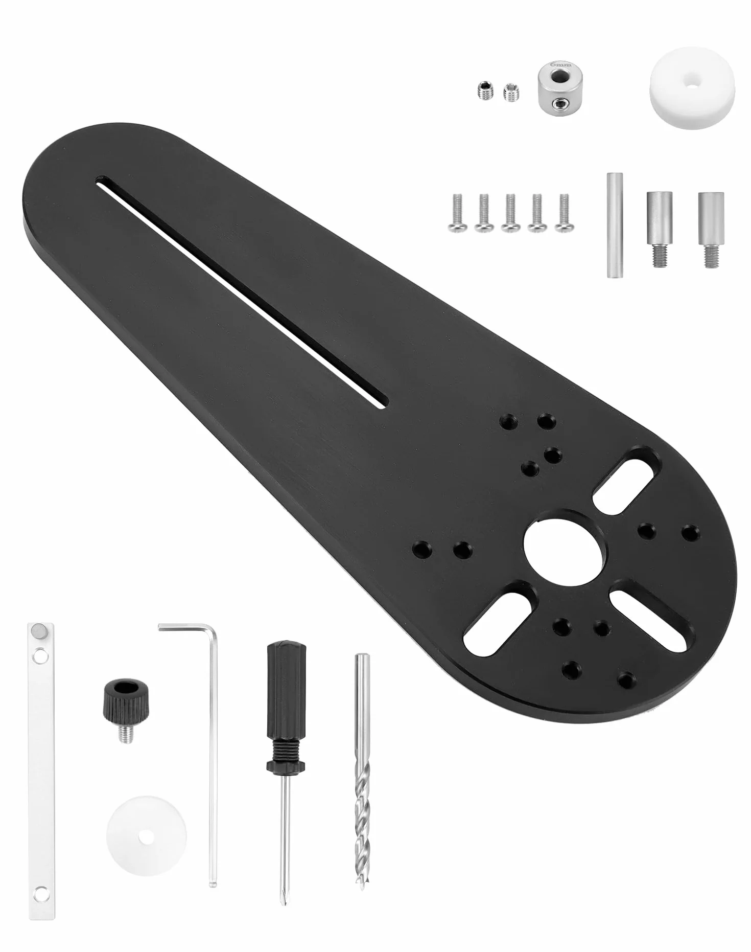 QWORK Szablon do wycinania okręgów Kompatybilny z Bosch RT0700C DRT50 Makita GMR1 Frezarka ręczna do drewna Średnica cięcia 2-68 cm