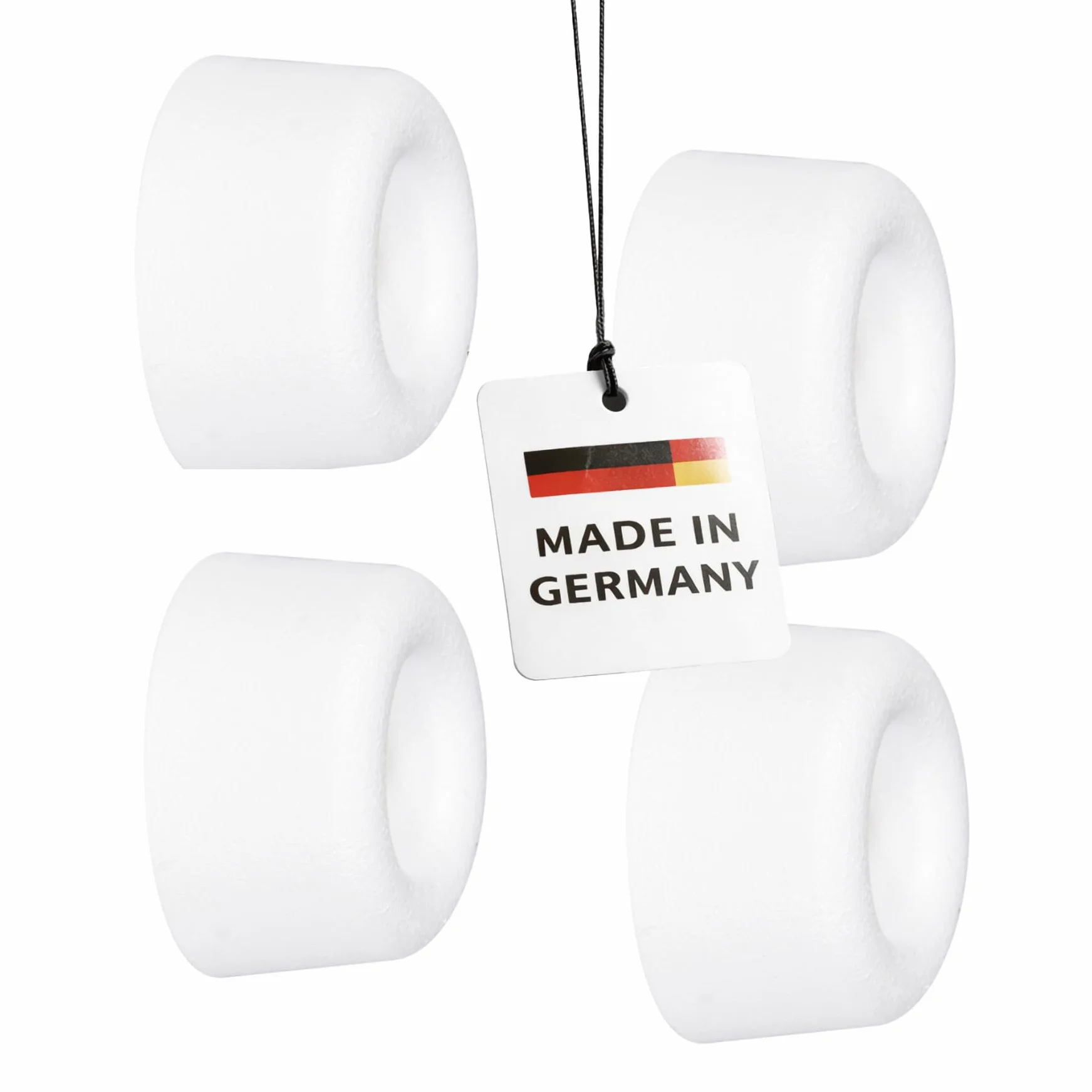 WAGNER Stoper do drzwi ściennych VULKANO MINI 4-częściowy zestaw - średnica Ø 20 x 10 mm, biały