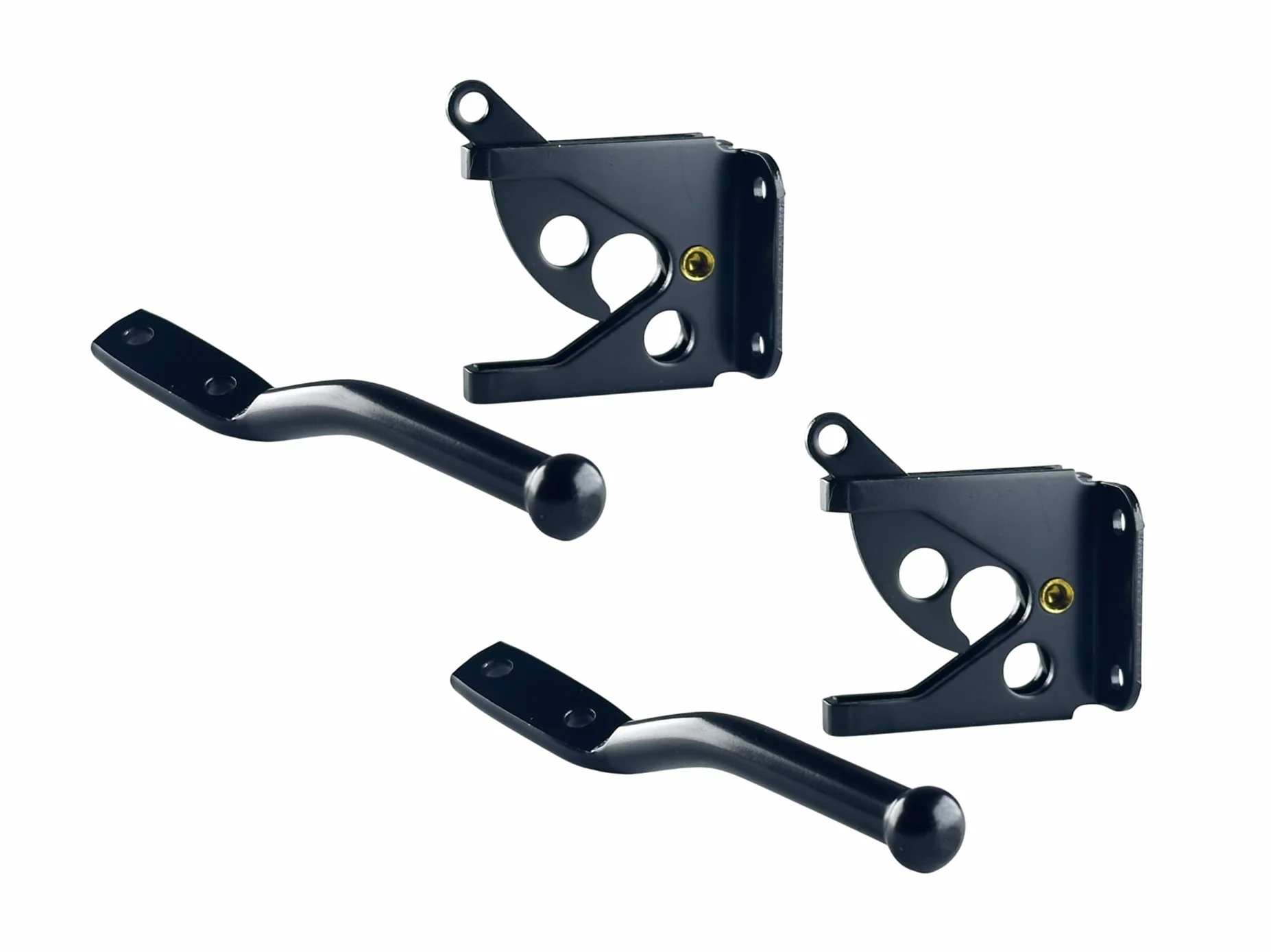 Samoblokujący zatrzask do bramy stalowy czarny 2 sztuki 20.3 cm