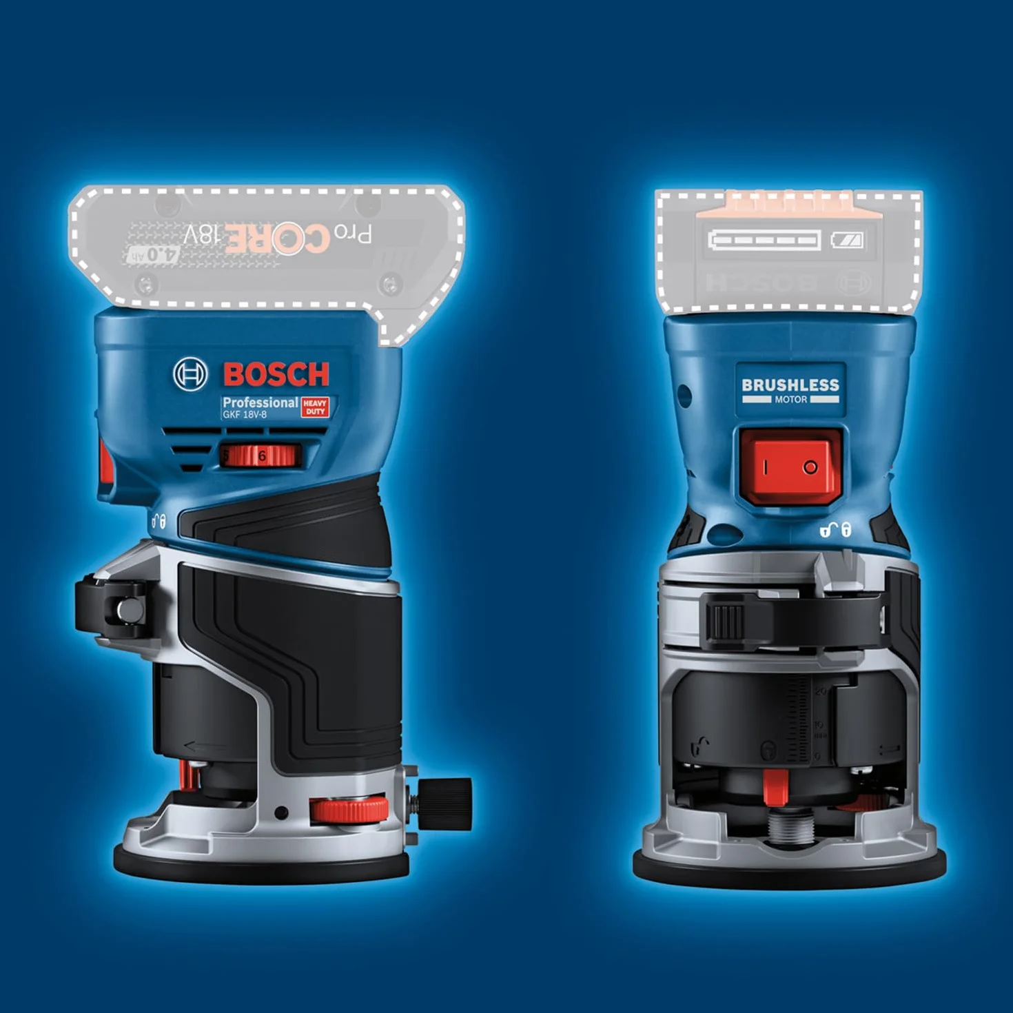Bosch GKF 18V-8 Akumulatorowa Frezarka 18V z Prowadnicą Równoległą