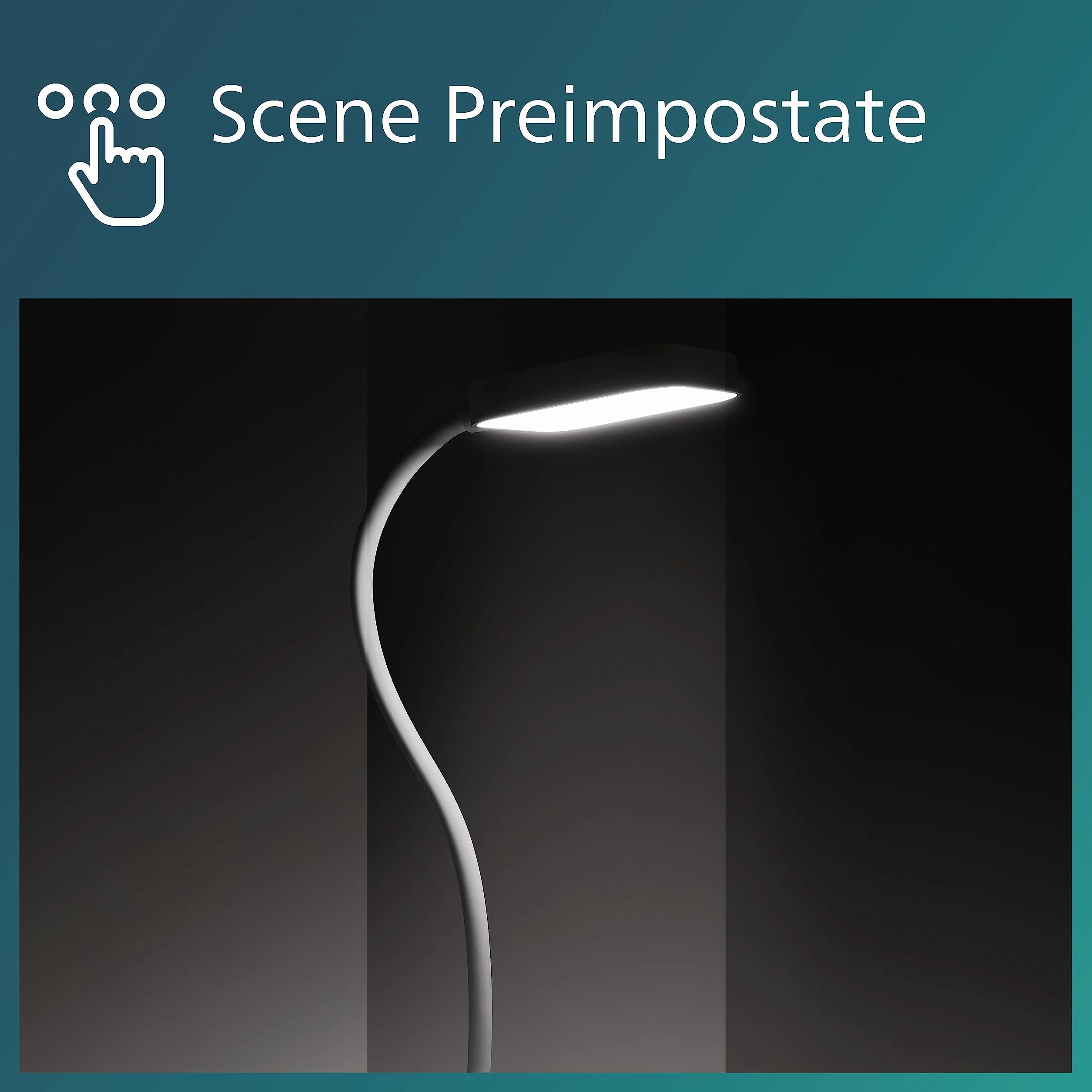 Philips LED Lampka biurkowa Performance Rock DSK211 5W 5000K biała przyciemnianie USB