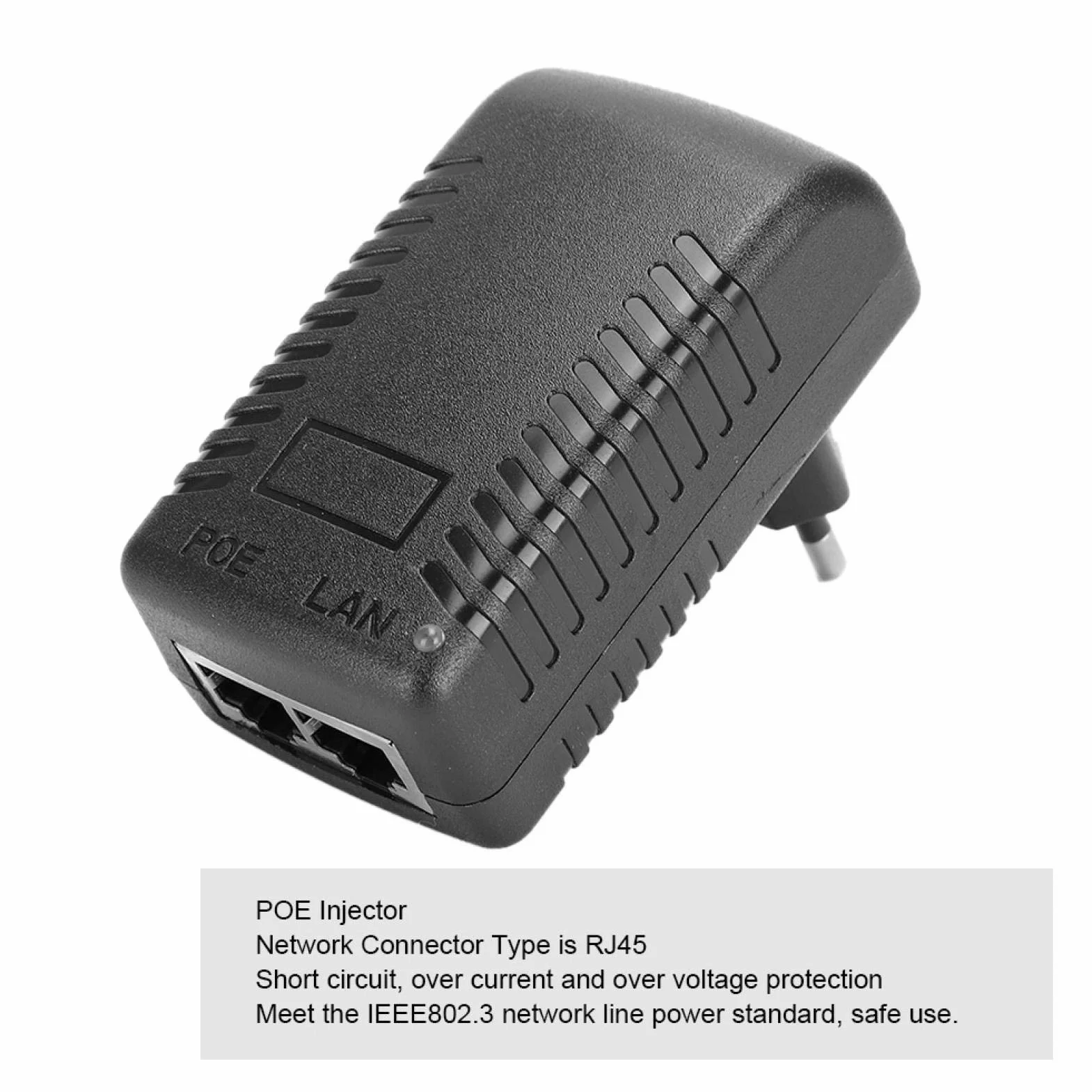 Wtyczka POE adapter wtryskiwacza antypoślizgowa ekologiczna obudowa zewnętrzna