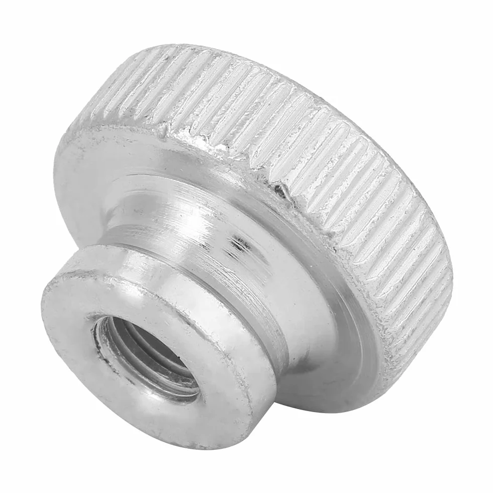 Vernickelter Kohlenstoffstahl Handfest Rändelmuttern Griff mit Muttern M3 M4 M5 M6 M8 M10 (65pcs)