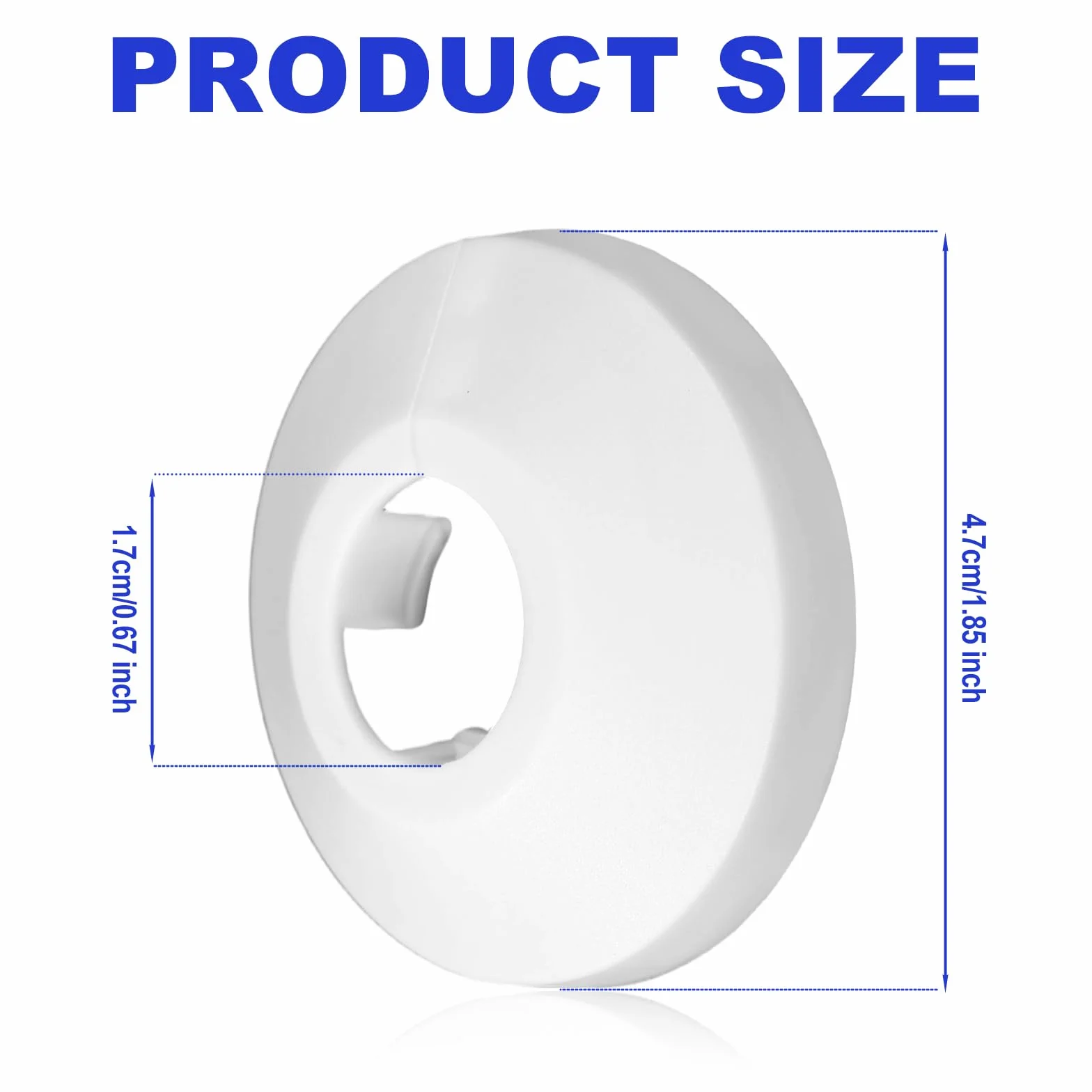 Rozety Kran PP Osłona Kołnierza na Rurę Wodną 1,27 cm Biała