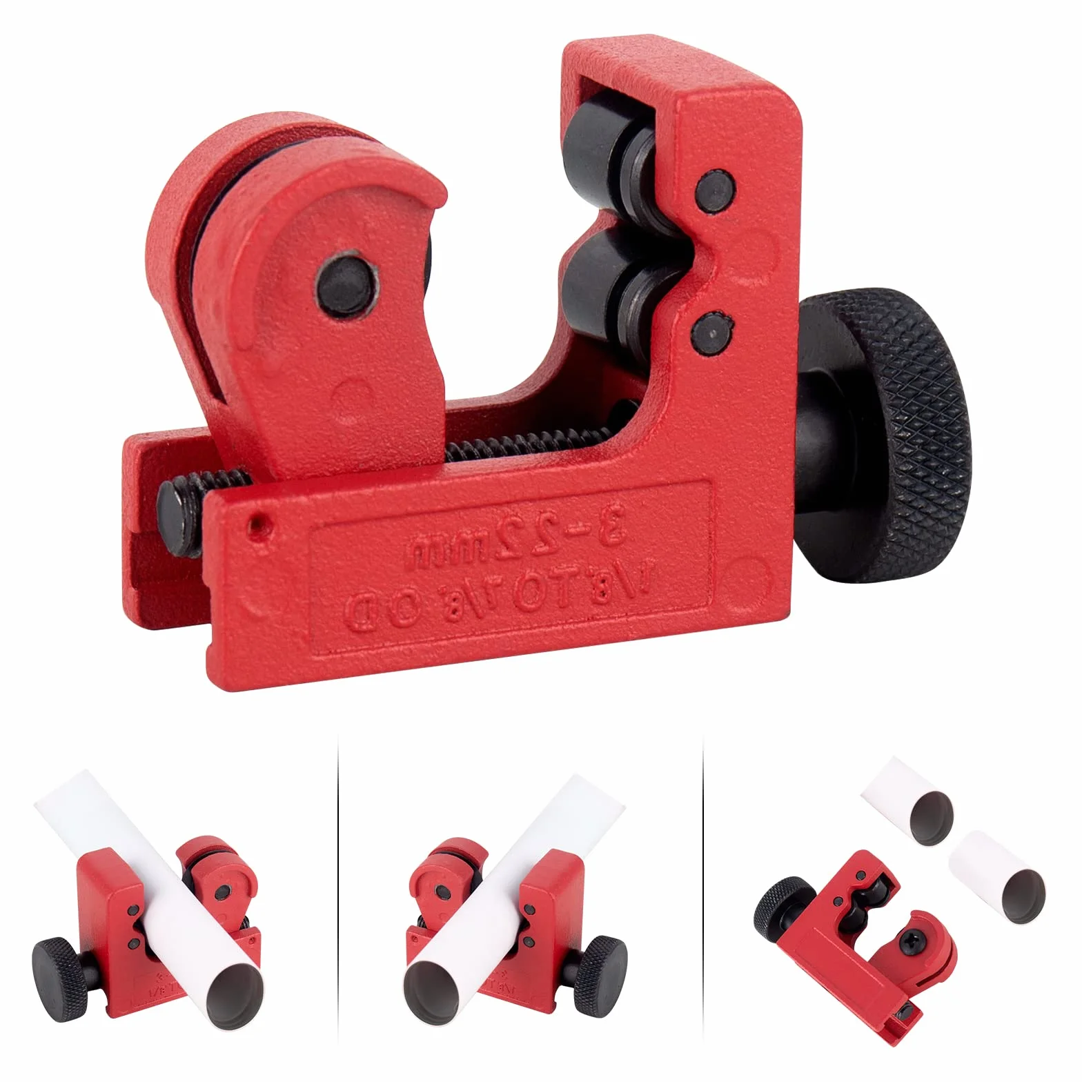 Mini przecinak do rur Ø 3-22 mm miedzianych PCW aluminium tworzywa sztucznego narzędzie tnące