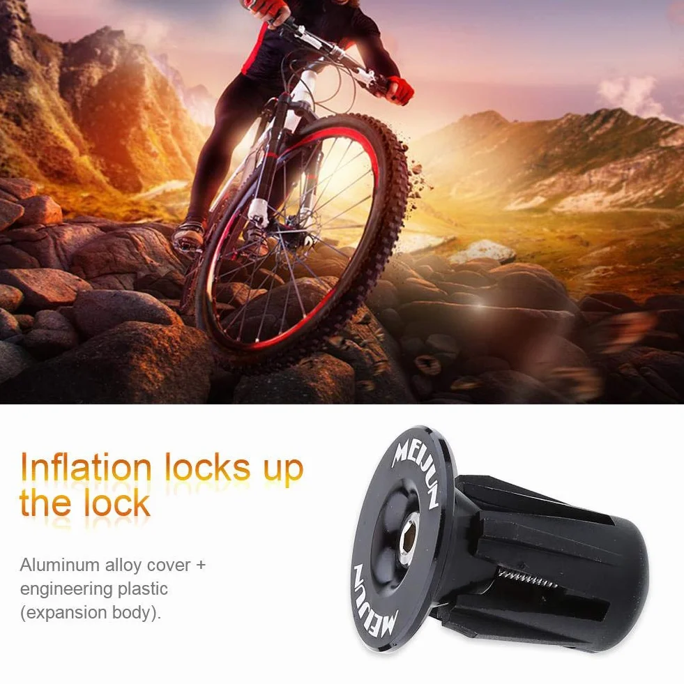 MAGT Wtyczki do kierownicy rowerowy, 2 szt. uniwersalne kolorowe aluminiowe uchwyty rowerowy