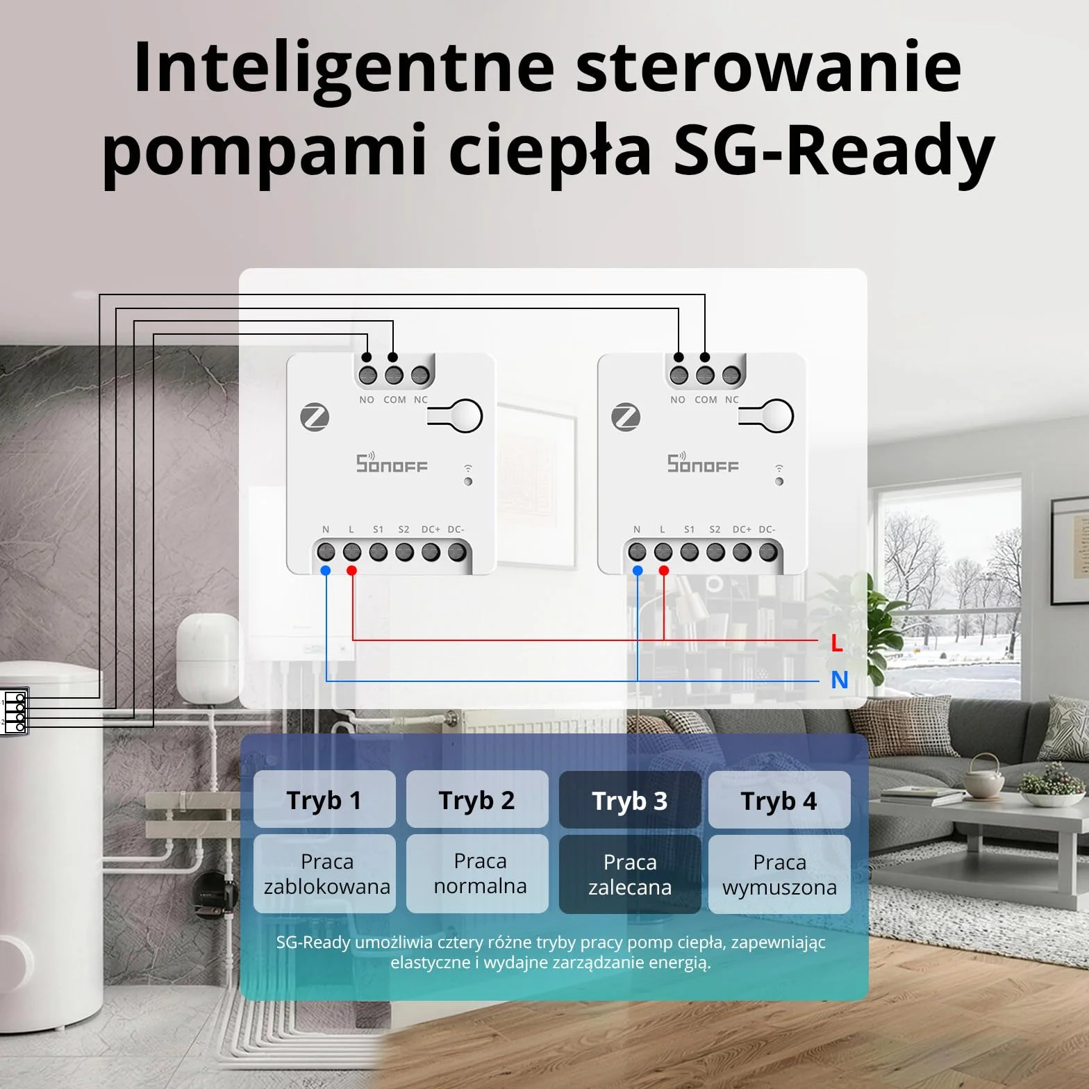SONOFF MINI-ZBD Przekaźnik Zigbee 3.0, Suchy Styk, Wejście AC/DC, Kompatybilny z Hubami Zigbee, Alexa i Google Home, do Bramy Garażowej, Kotłów, Silników DC i Elektrozaworów