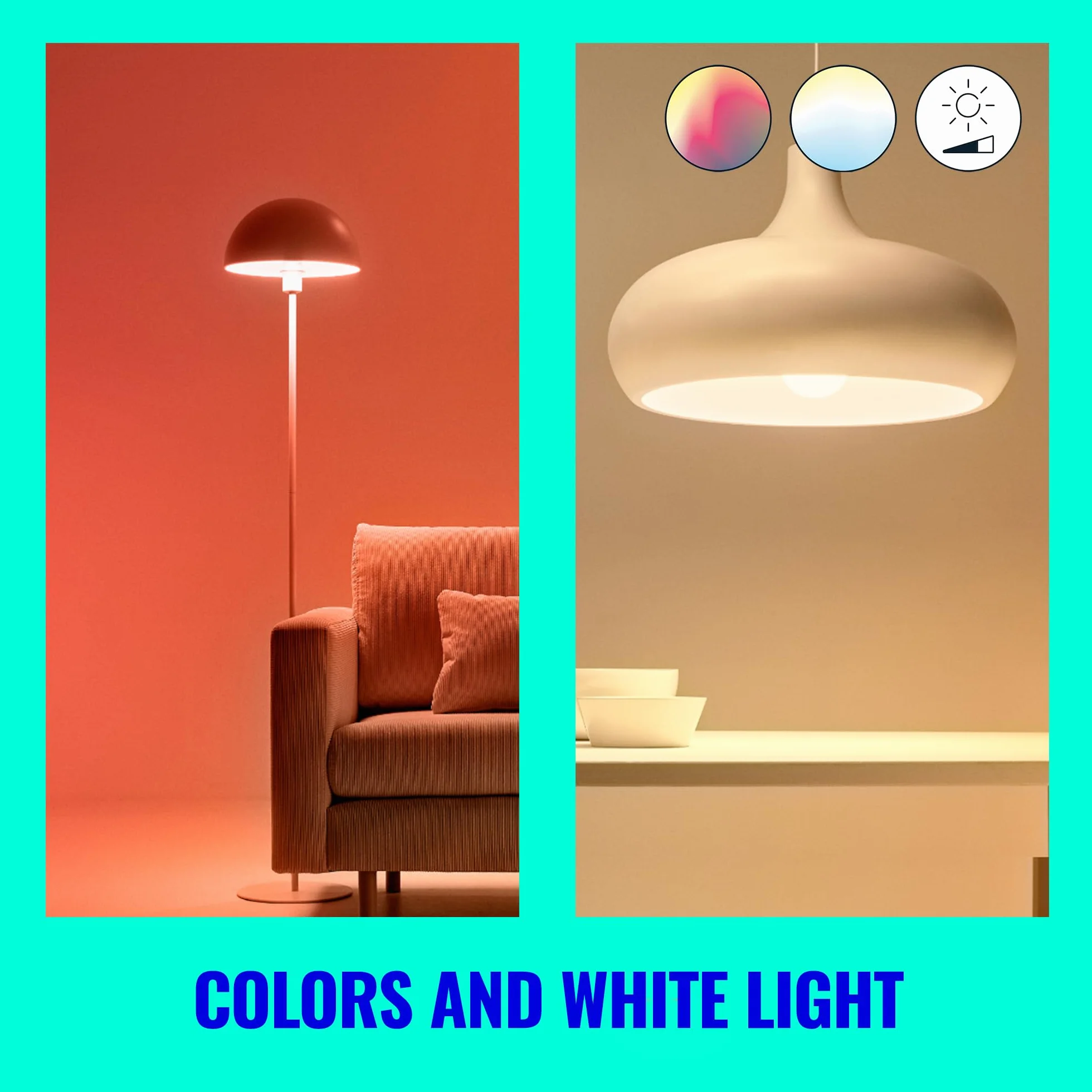 WiZ Wi-Fi BLE 60W A60 E27 822-65 RGB 2PF/6