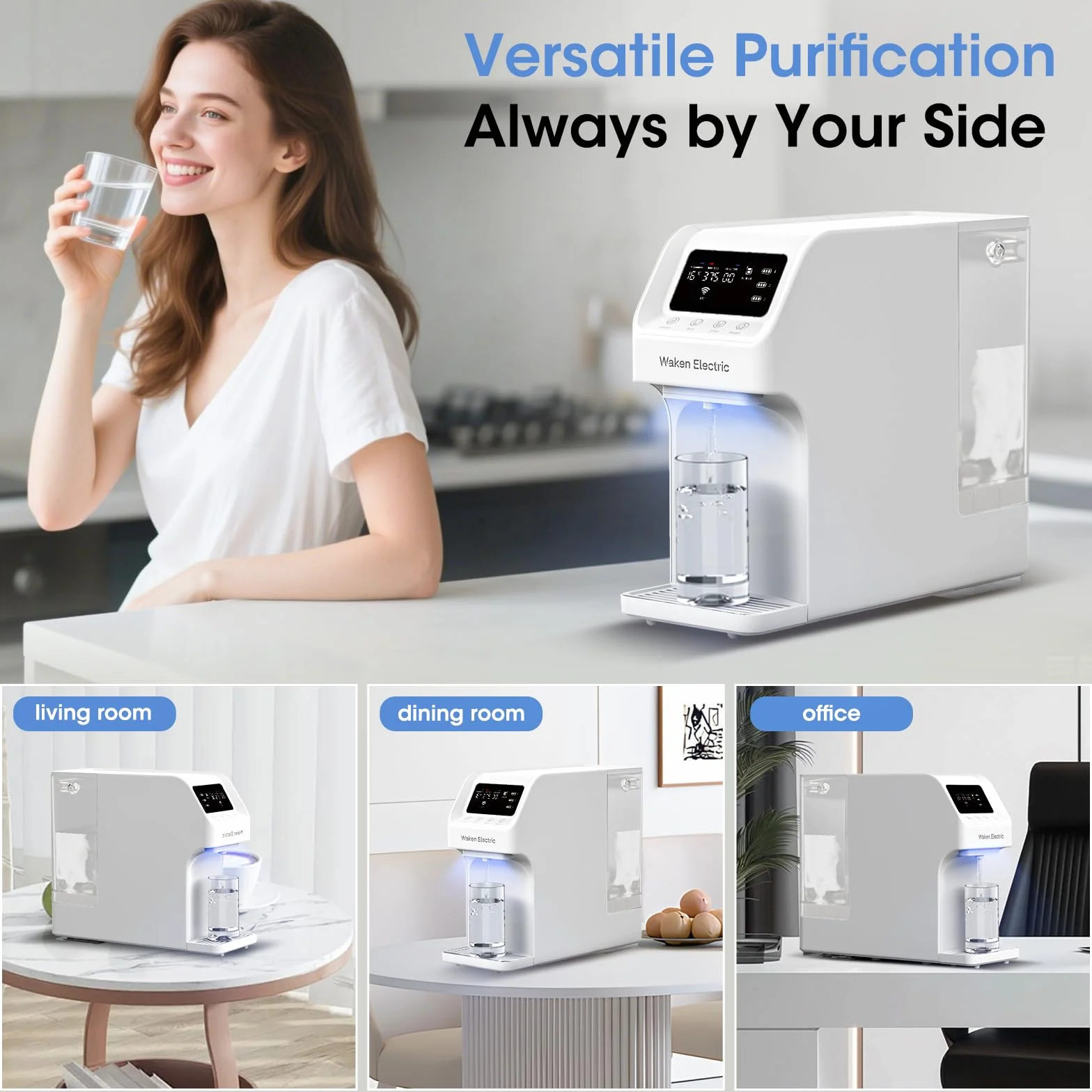 Waken Electric C11S Odwrócona Osmoza System Filtracji Wody Blat, Zbiornik 200 uncji, 8-stopniowy Filtr RO
