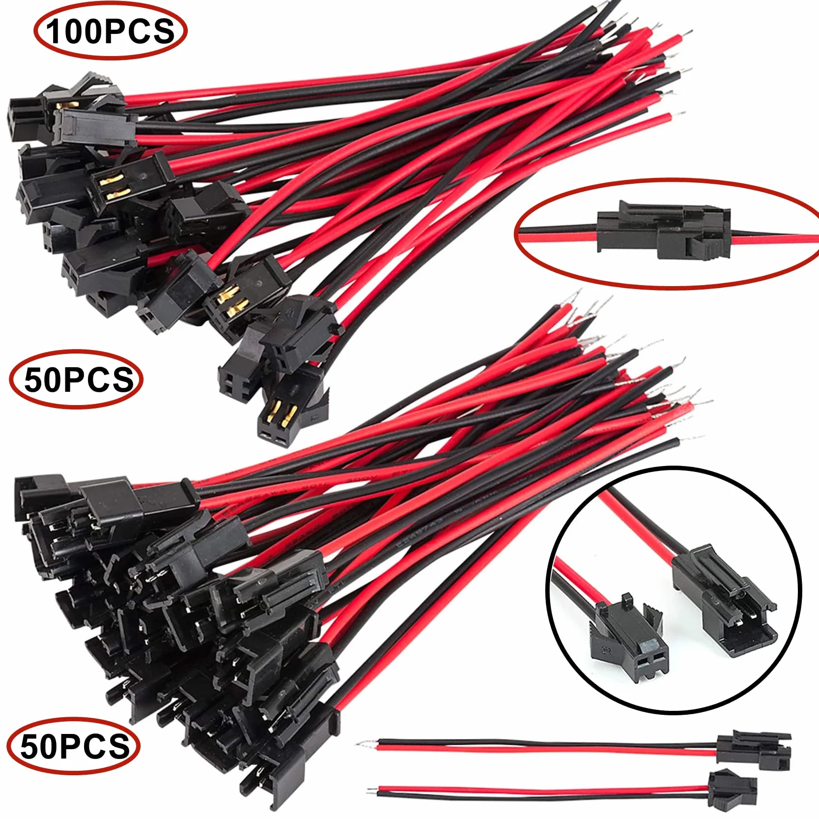 JST SM 2-pinowe złącze 22 AWG adapter mikro elektryczny wtyk męski i żeński z kablem 150 mm