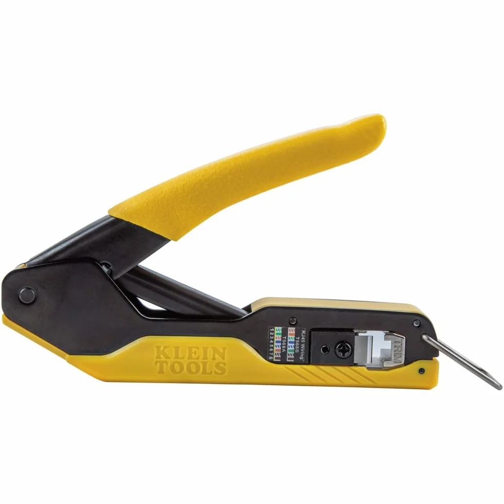 Klein Tools VDV226-005 Kompaktowe narzędzie do zaciskania kabli danych RJ45 Pass-Thru