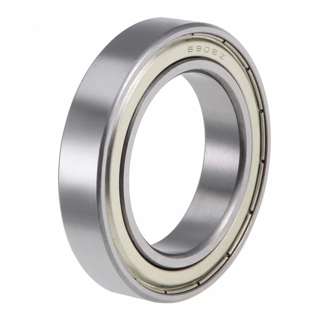 sourcing map rowki łożysko kulkowe 6908ZZ Z2 podwójnie ekranowane stal węglowa 40 mm x 62 mm x 12 mm