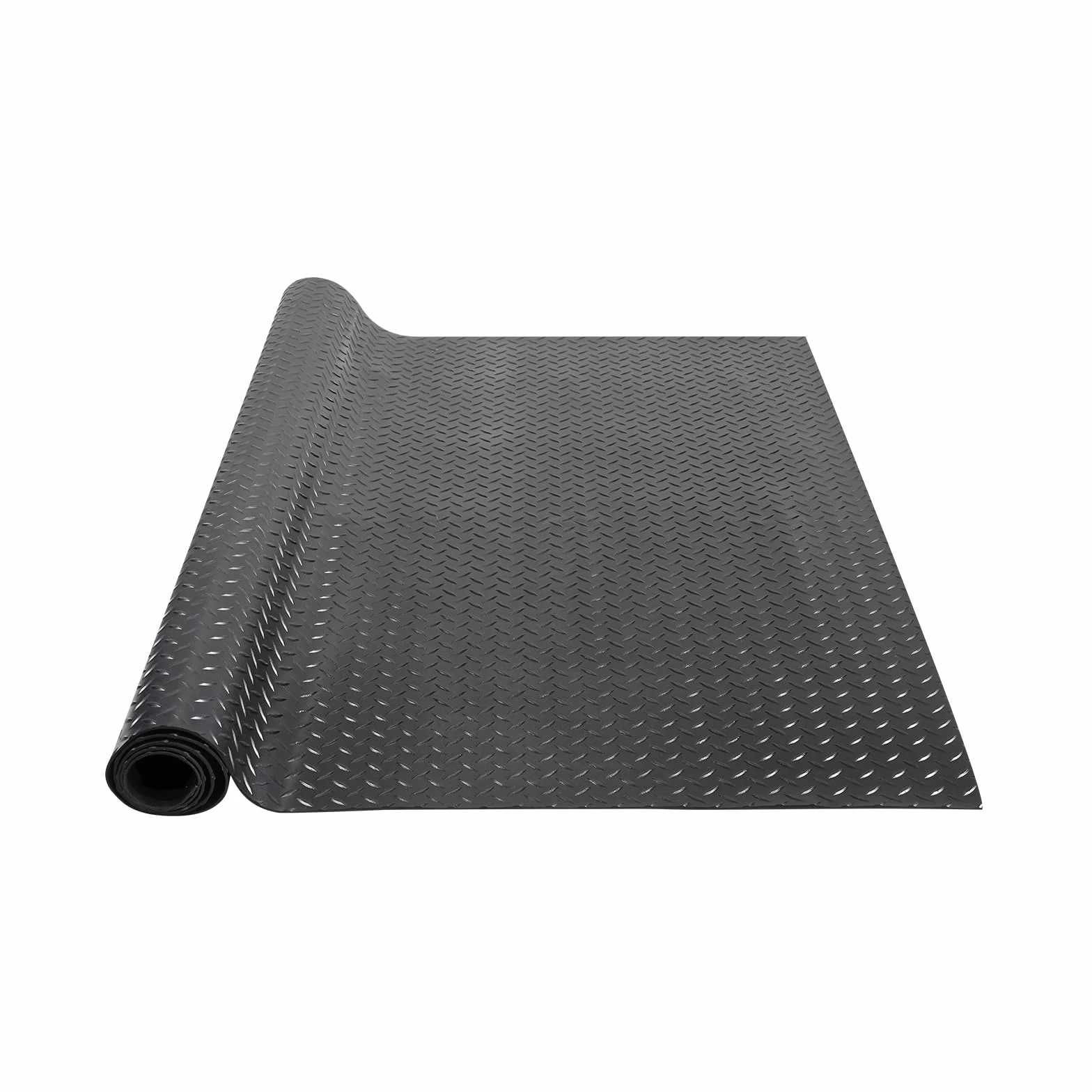 VEVOR Gumowa mata podłogowa z diamentową płytą 3 mm x 1,2 m x 4,6 m SBR czarna do garażu