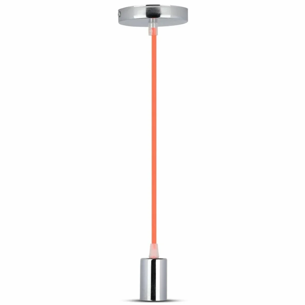 V-TAC VT-7338 Lampa Wisząca Chrom E27 Pomarańczowy 60mm