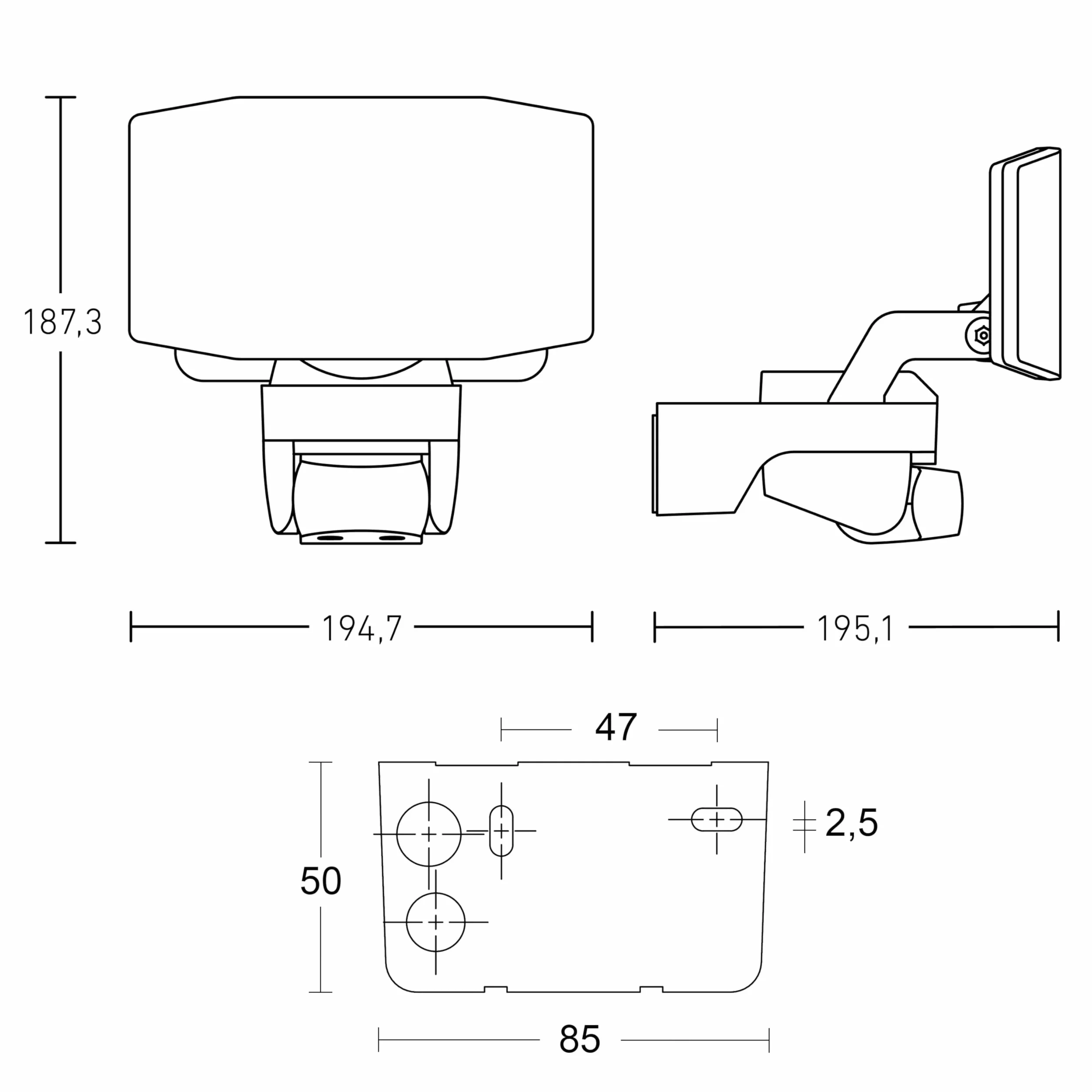 Steinel XLED Protect S antracyt, czujnik ruchu 180°, 3000 K ciepła biel, 14,3 W, IP54, do garaży, ogrodów itp.