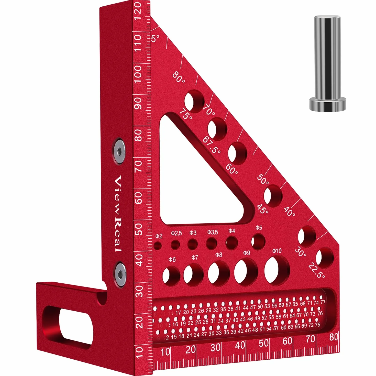 Wielofunkcyjny kąt nachylenia 3D, 22,5-90, ze stopu aluminium, precyzyjne narzędzie pomiarowe