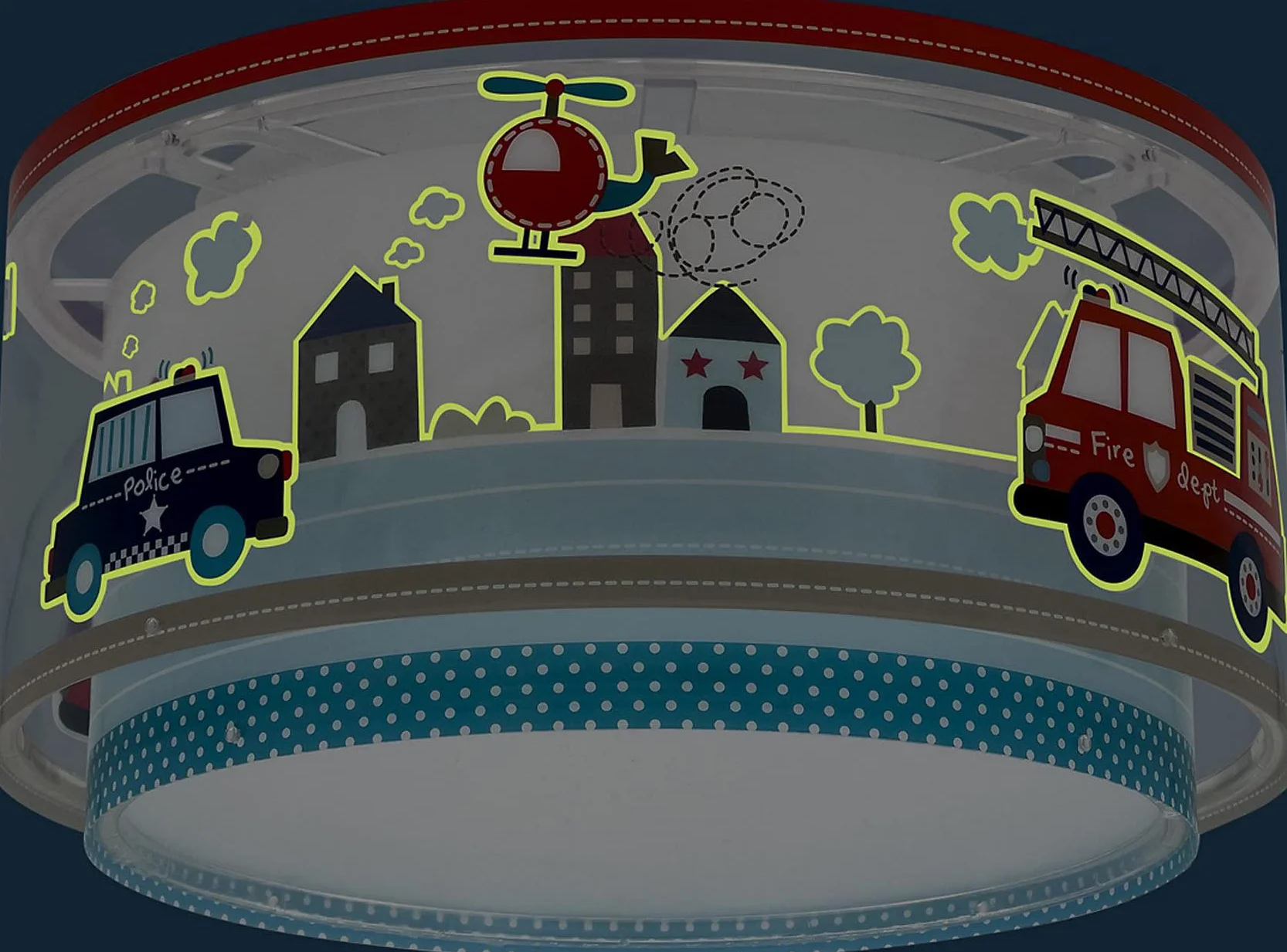 Lampa sufitowa dla dzieci Dalber Police Cars