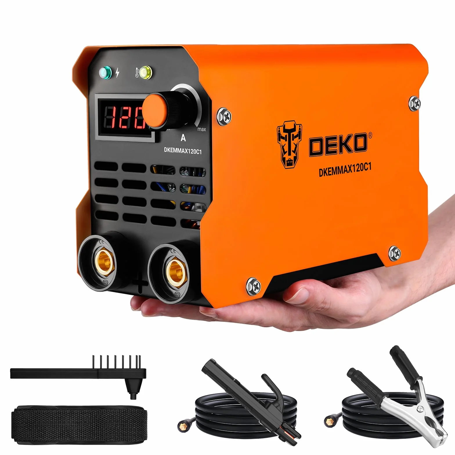 DEKO Spawarka elektrodowa MMA 120A 220V inwerterowa przenośna do napraw domowych
