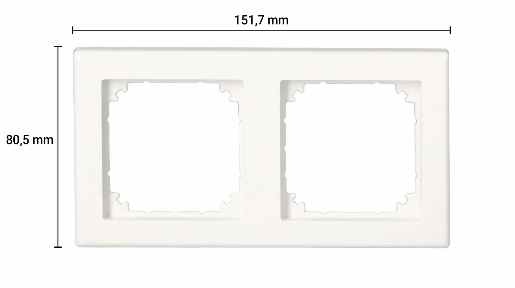 Schneider Electric Merten M-Smart ramka 2-krotna biała polarna błyszcząca 8,1 cm x 14 cm