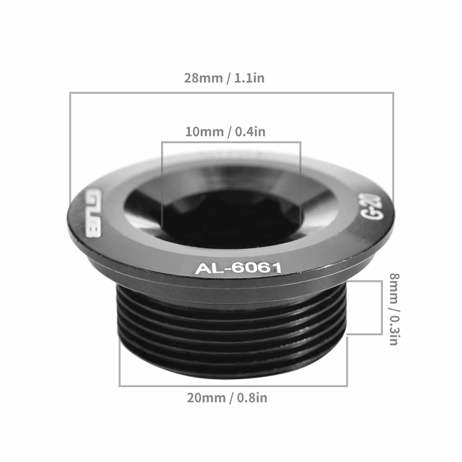 Wytrzymały Rower ze Stopu Aluminium Korba Rowerowa Korba śruba Mocująca śruba Korby Długi Hollowtech (Czarny)