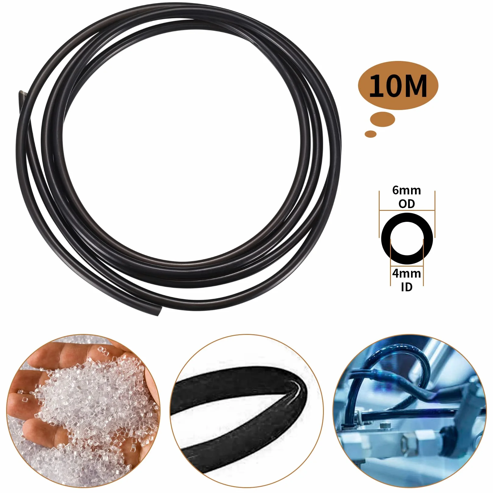 Wąż pneumatyczny PU 10 m 8 złączek Quick Air Push 6x4 mm