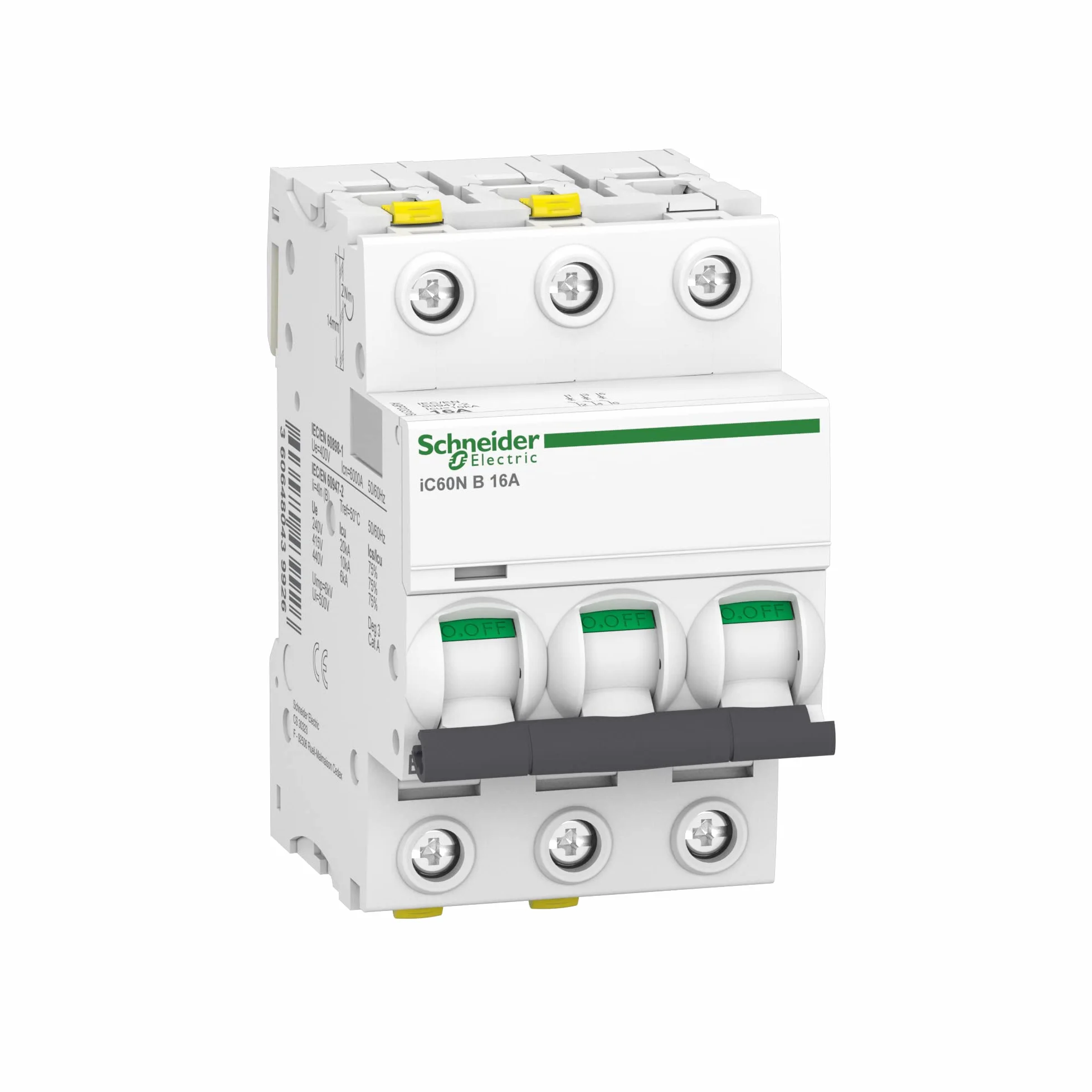 Schneider Electric Wyłącznik nadprądowy ACTI9 IC60N 3P 16A B A9F03316