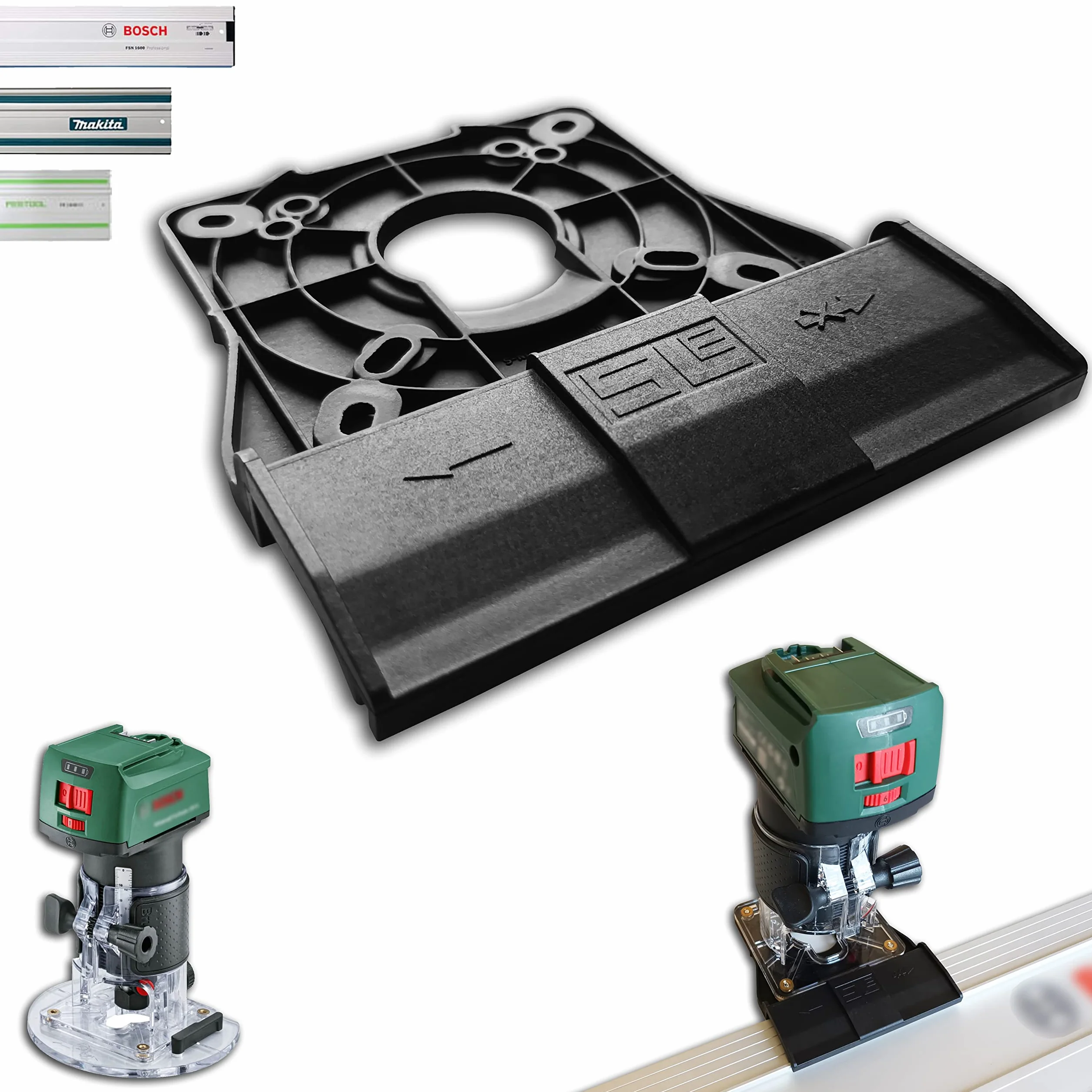 Bosch AdvancedTrimRouter 18V-8 adapter szyny prowadzącej do Makita/Bosch/Festool