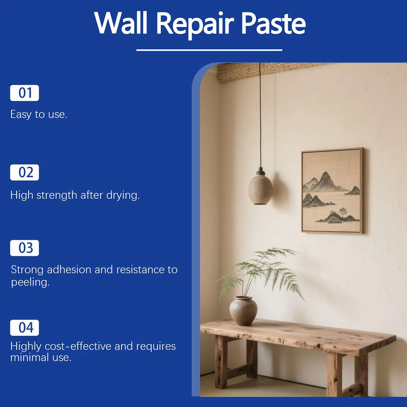 Wall Repair Kit, Drywall Patch Paste, Easy Filler for Hole Repair, Home Accessories, Handy Tool for Wall Fixing