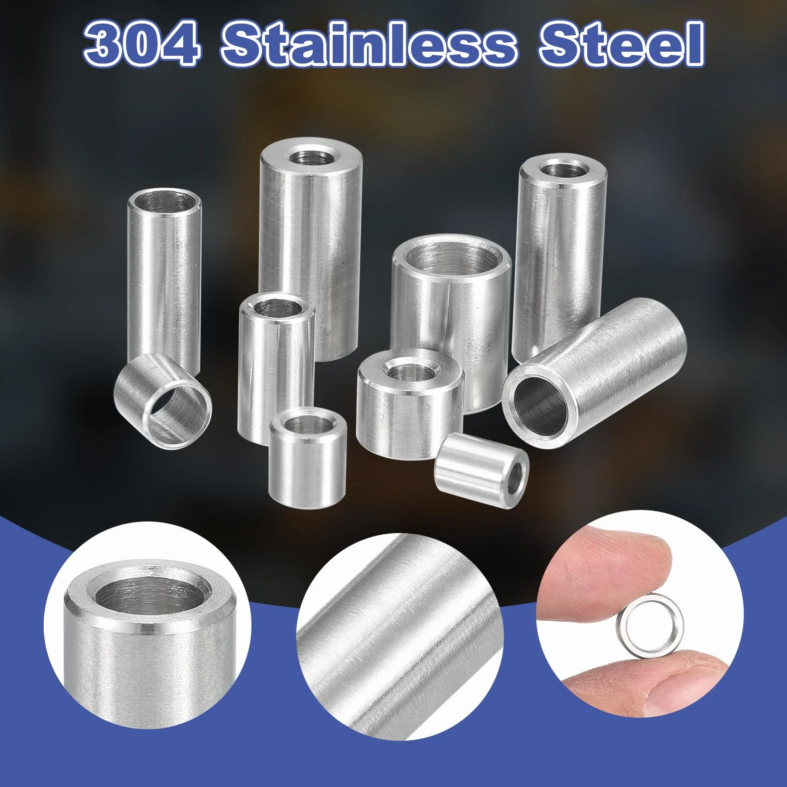 QUARKZMAN 16 sztuk tulejek dystansowych ze stali nierdzewnej 304 6 mm otwór x 12 mm średnica zewnętrzna x 13 mm długość M6