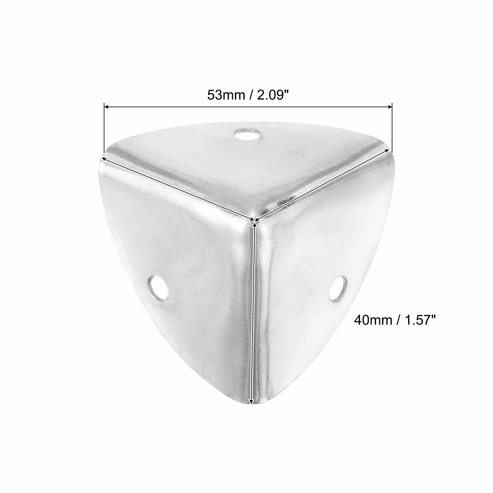 QUARKZMAN 8 szt. Dekoracyjne ochraniacze narożne 40 mm Metalowa osłona krawędzi srebrna