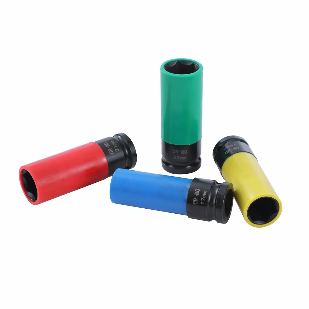KATSU 1/2 Inch Drive Wheel Protector Impact Deep Socket Set 17mm 19mm 21mm 22mm 4 szt