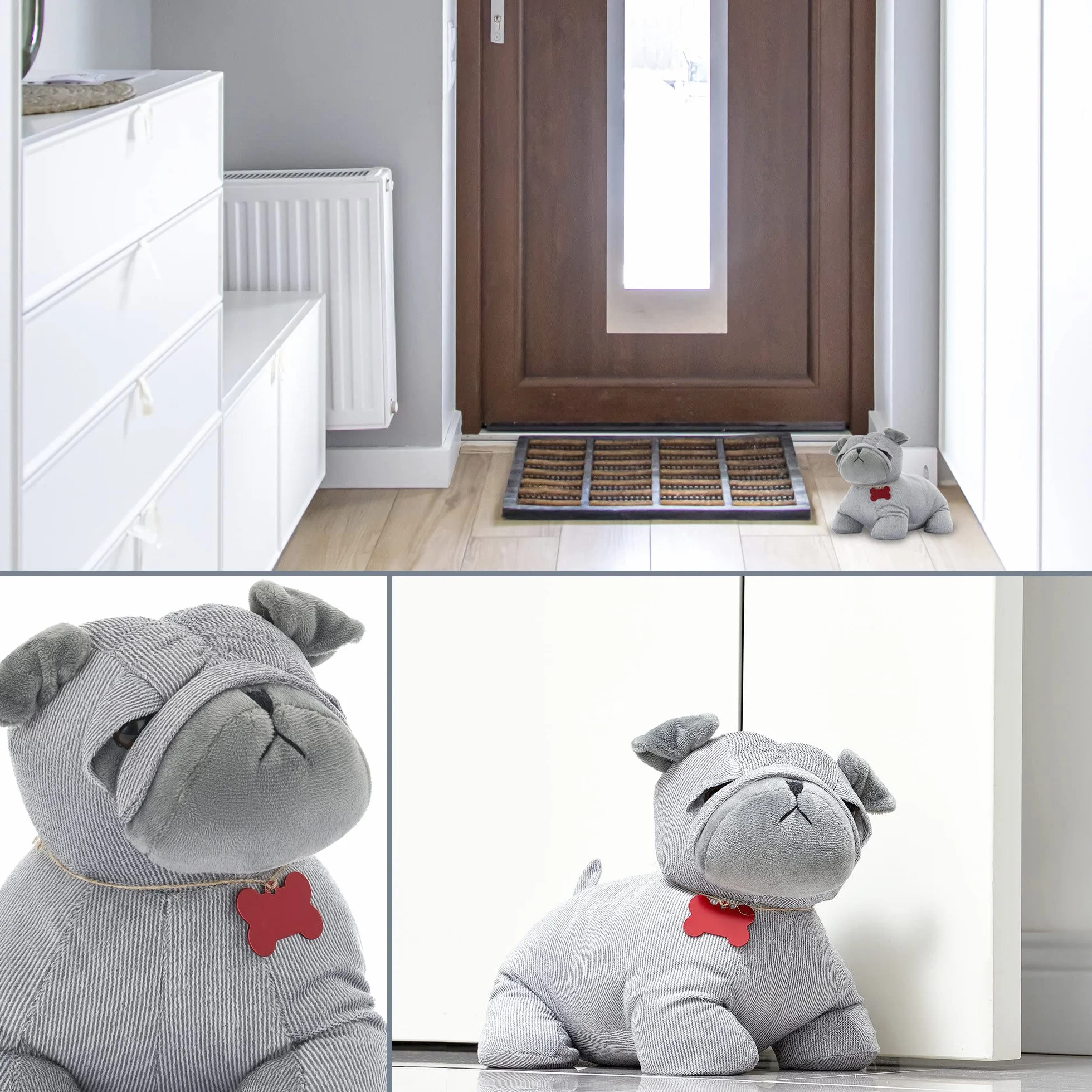 mojoliving Stoper do drzwi z motywem zwierzęcym "Bruno" 20 cm