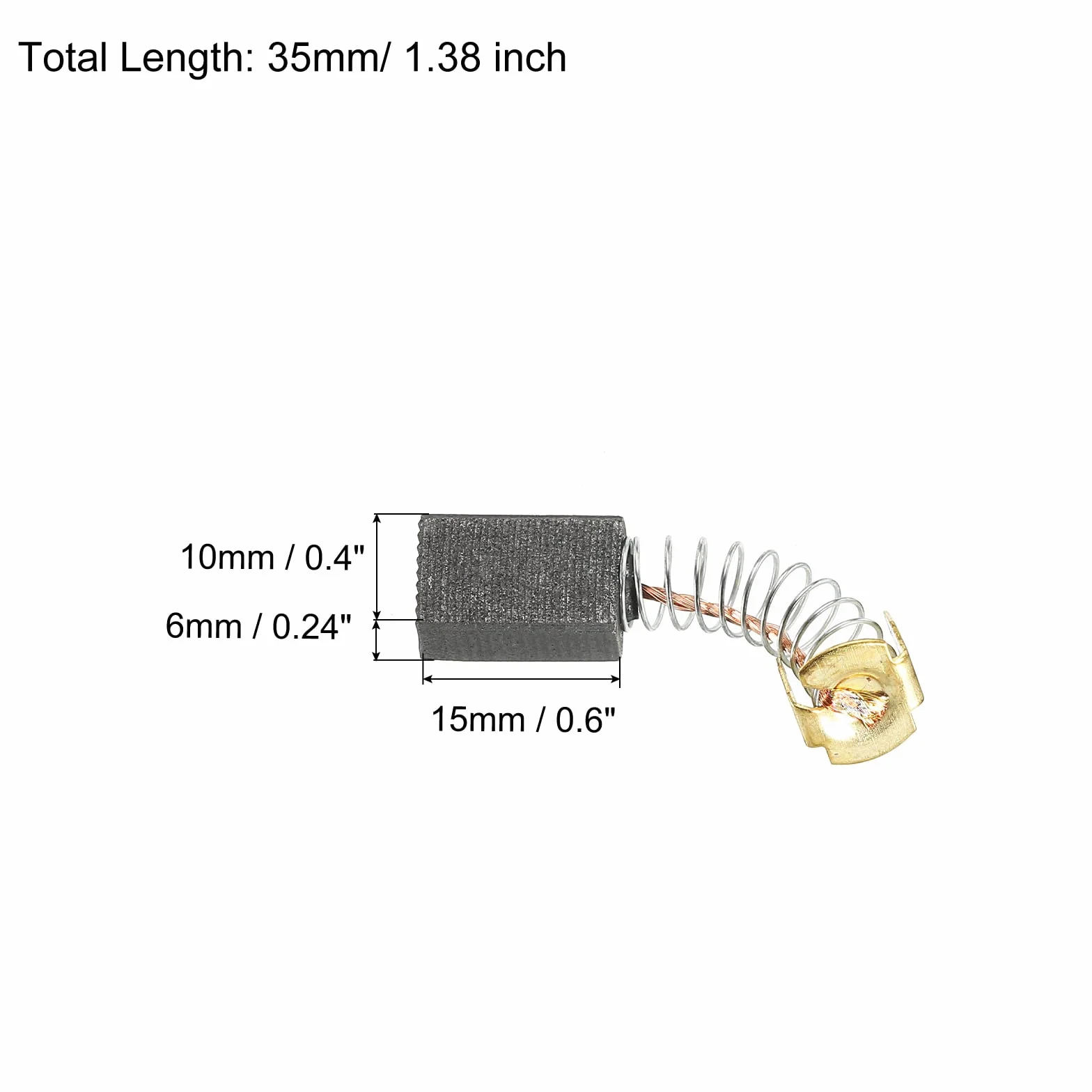 PATIKIL Szczotki węglowe 15 x 10 x 6 mm do silników elektrycznych, 2 szt