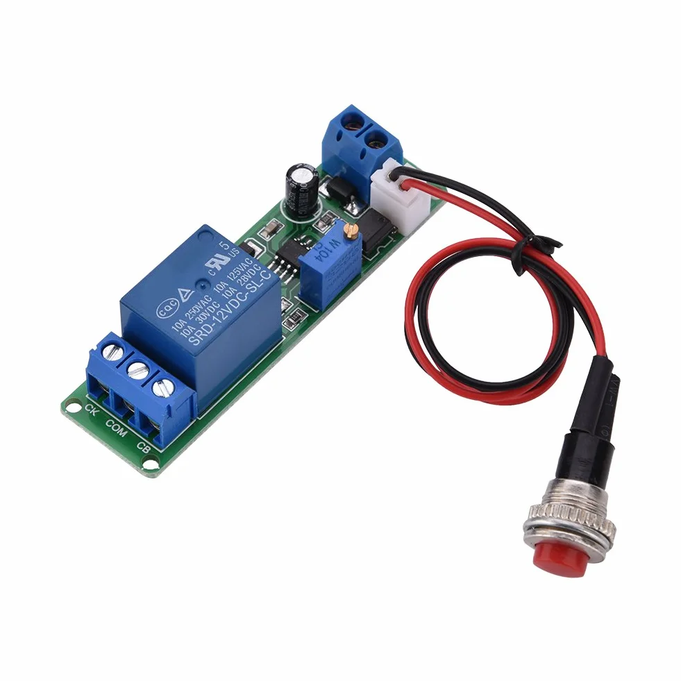 Moduł Przekaźnik Czasowy DC 12V Regulowany Timer Opóźnienie Wyłącz 1~10sec