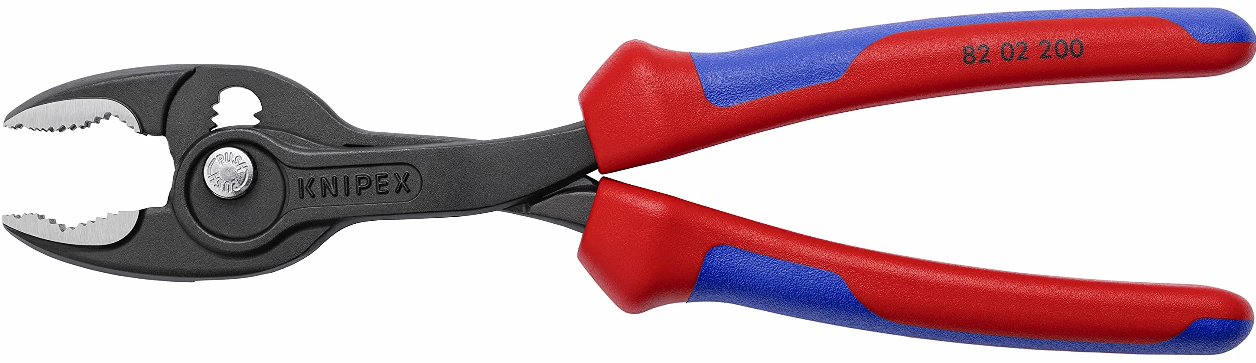 KNIPEX TwinGrip szczypce 200 mm 82 02 200 z funkcją chwytu od czoła i z boku fosforanowana szara Comfort