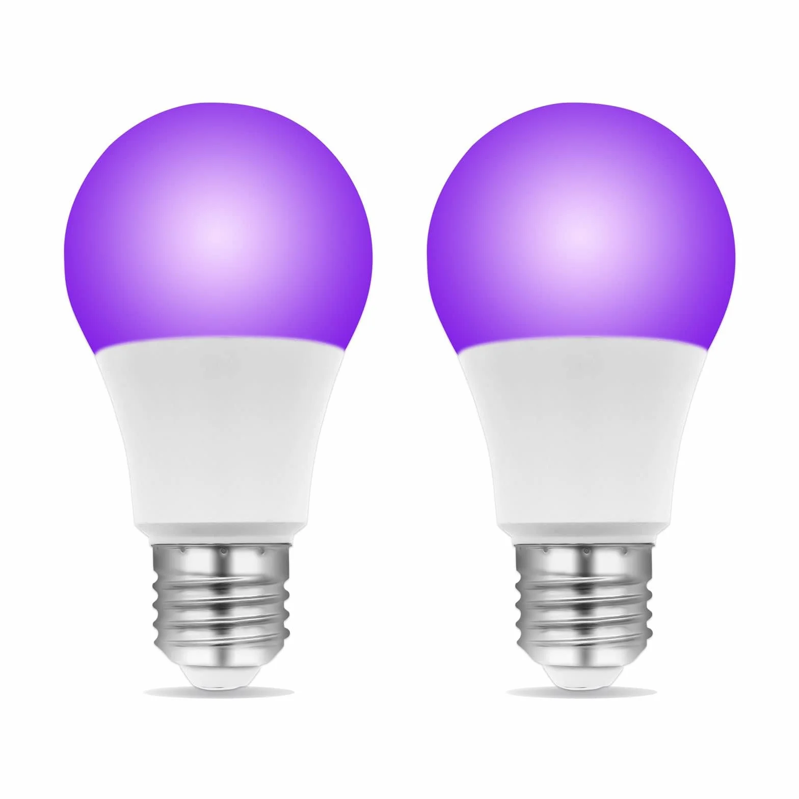 Akynite Żarówka UV LED E27 9W UVA 385-400nm AC 85-265V 270° Czarna Zestaw 2 szt