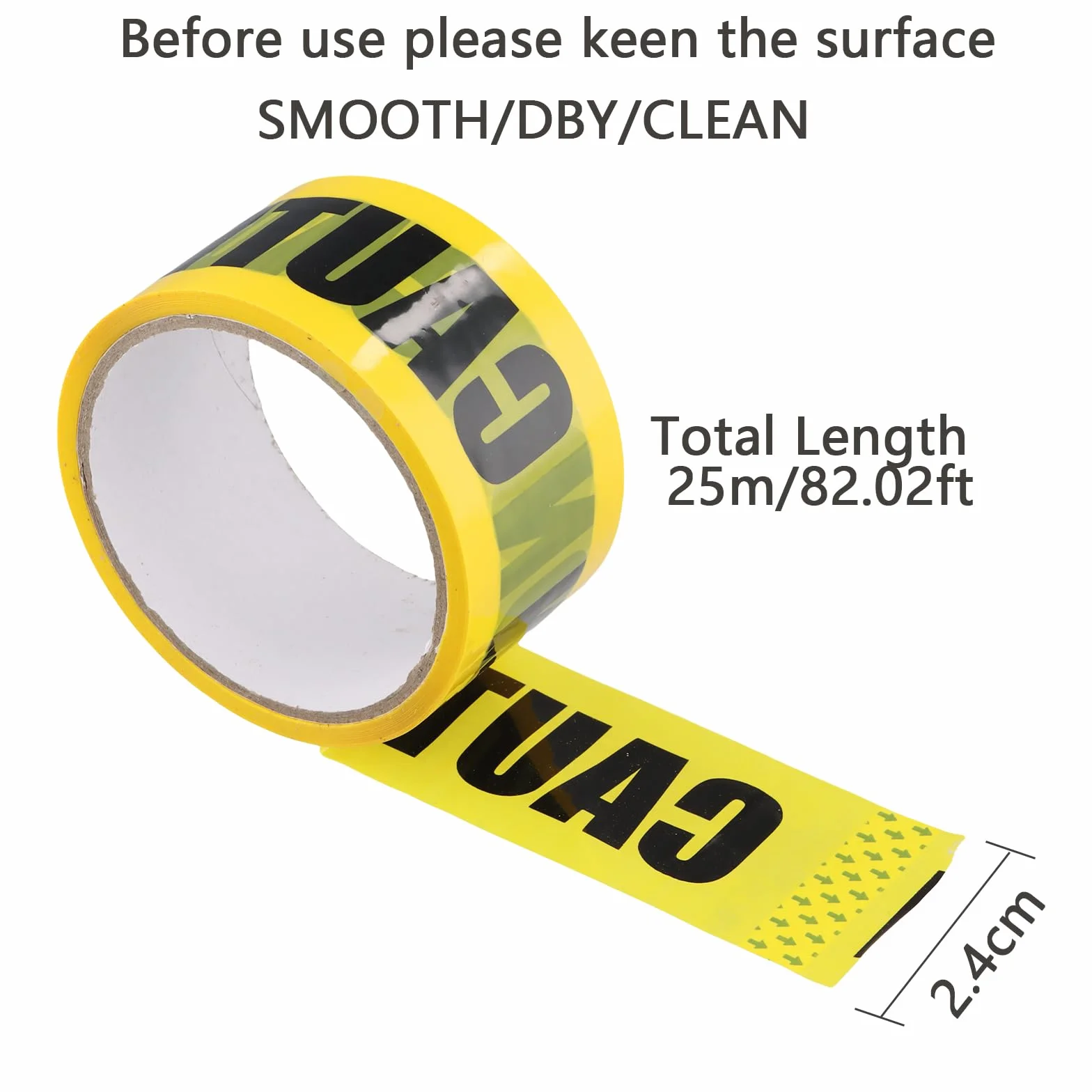Taśma ostrzegawcza 25 m żółta 48 mm czarno-żółta do dekoracji