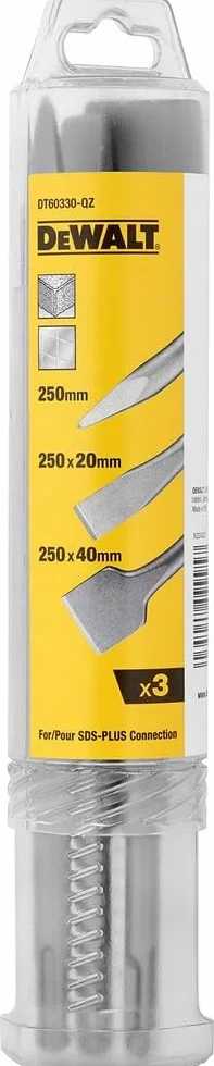 Dewalt DT60330-QZ Zestaw Dłut SDS-Plus 3-Częściowy Srebrny