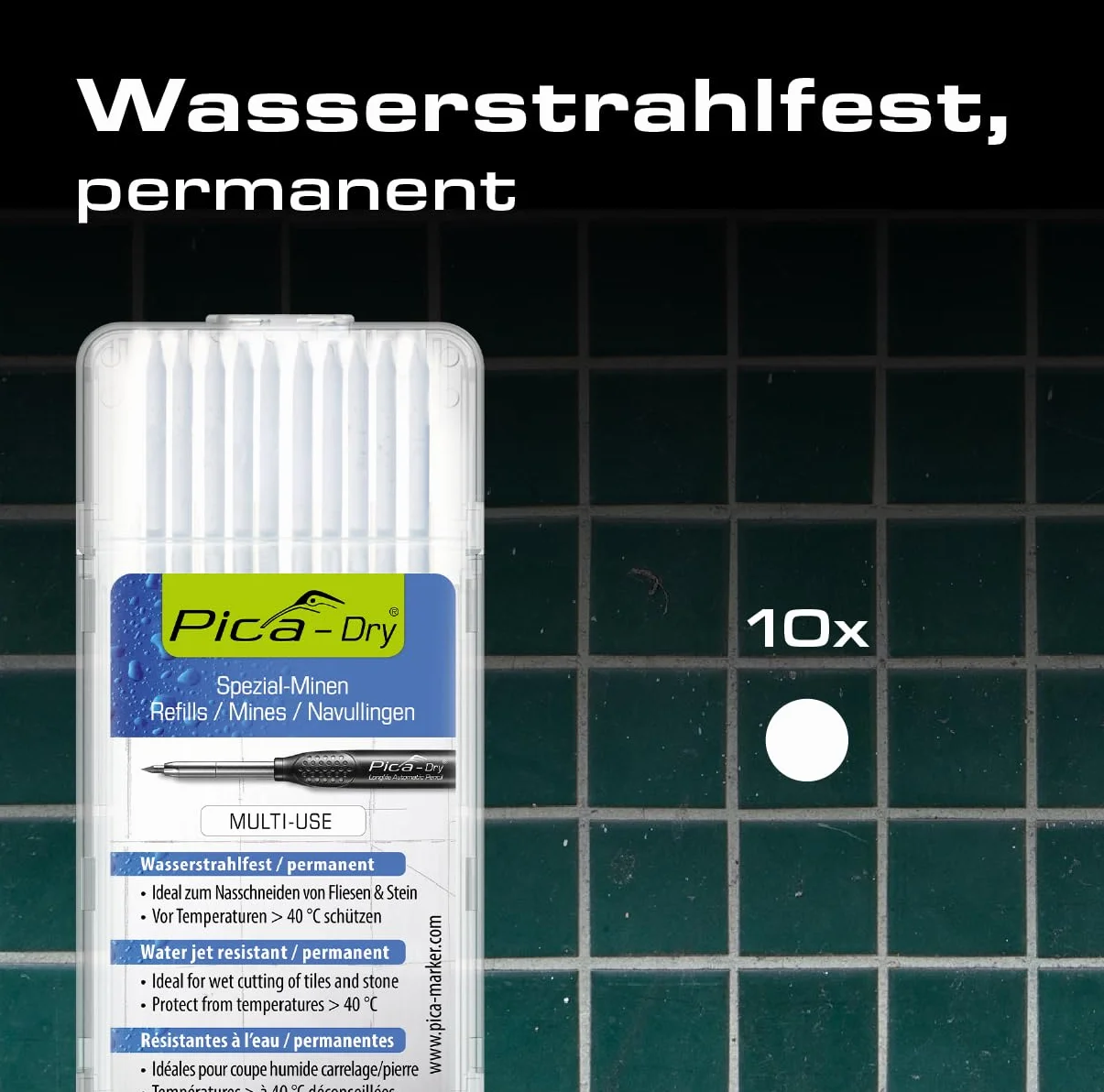 Pica Dry 10 specjalnych rysików, opakowanie blister