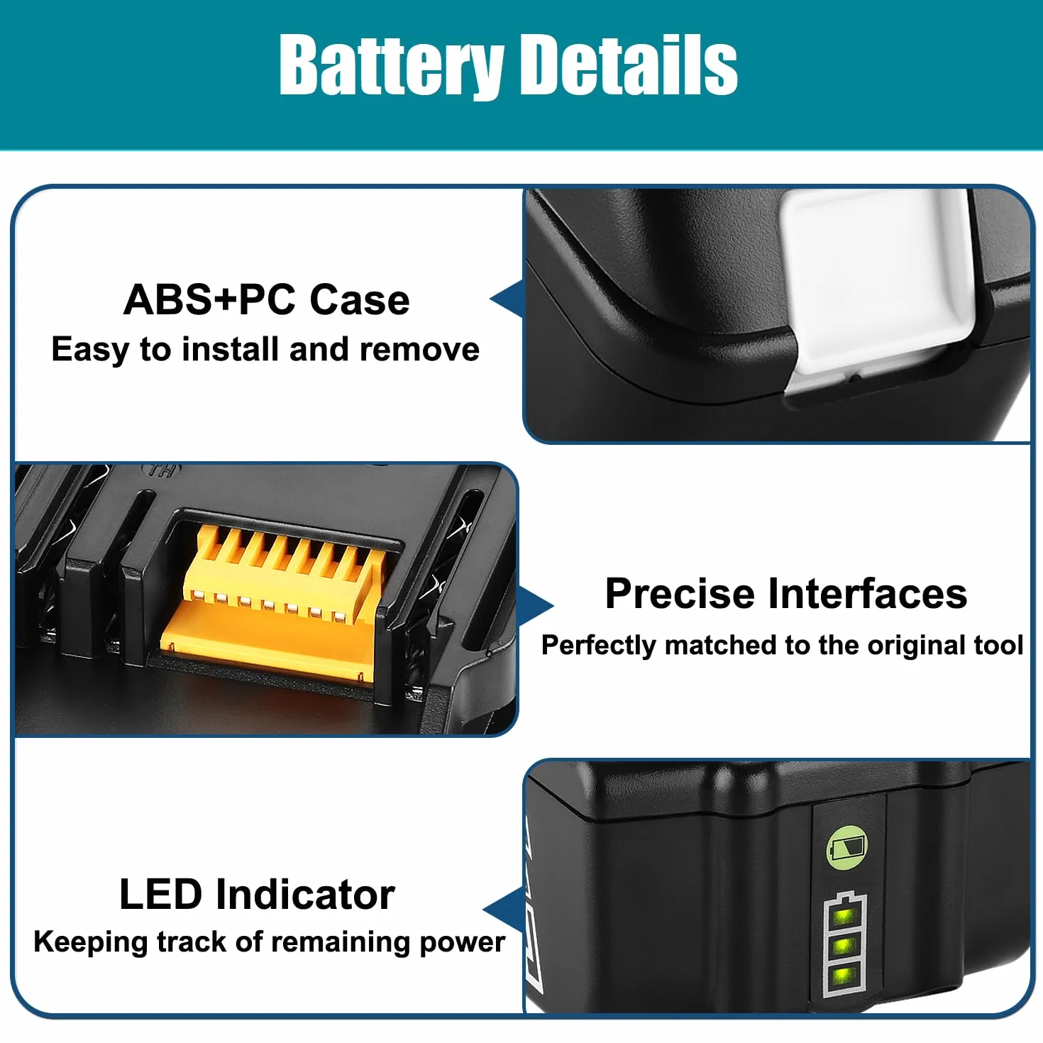 Energup 2X18V 5,0Ah akumulatory do Makita 18V BL1860 BL1850 BL1840 BL1830 BL1820 BL1815