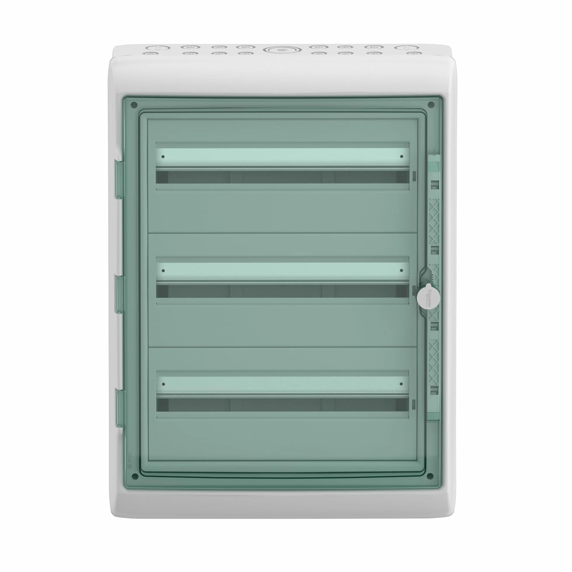 Schneider Electric 10345DE Kaedra Mureva natynkowy mały rozdzielacz do pomieszczeń wilgotnych do ogrodu, piwnicy, garażu i na zewnątrz, rozdzielnica instalacyjna elektryczna, skrzynka bezpieczników, 3