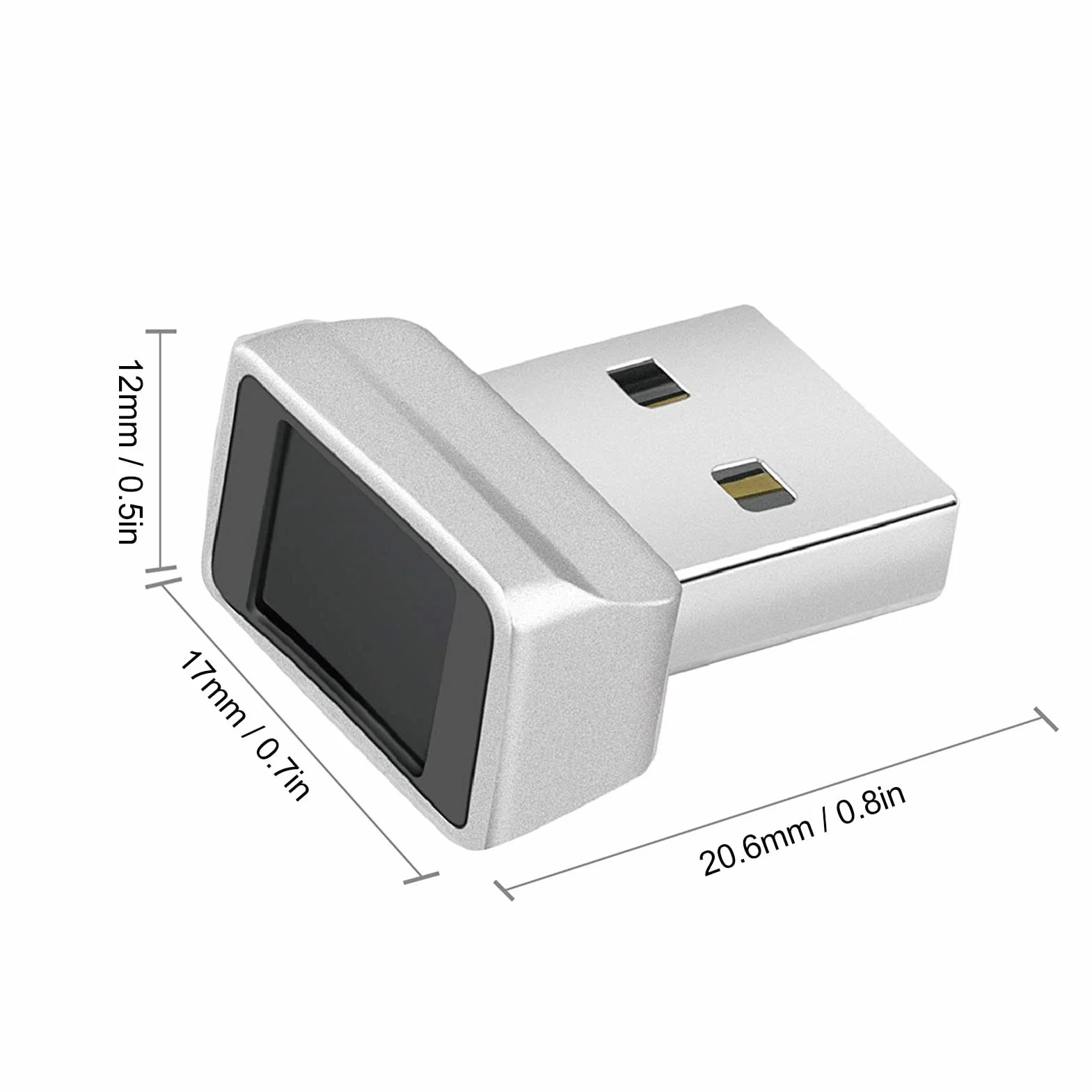 Czytnik Linii Papilarnych USB 360° 10 Odcisków Palców Biometryczny Skaner Kompatybilny z Windows 10/11