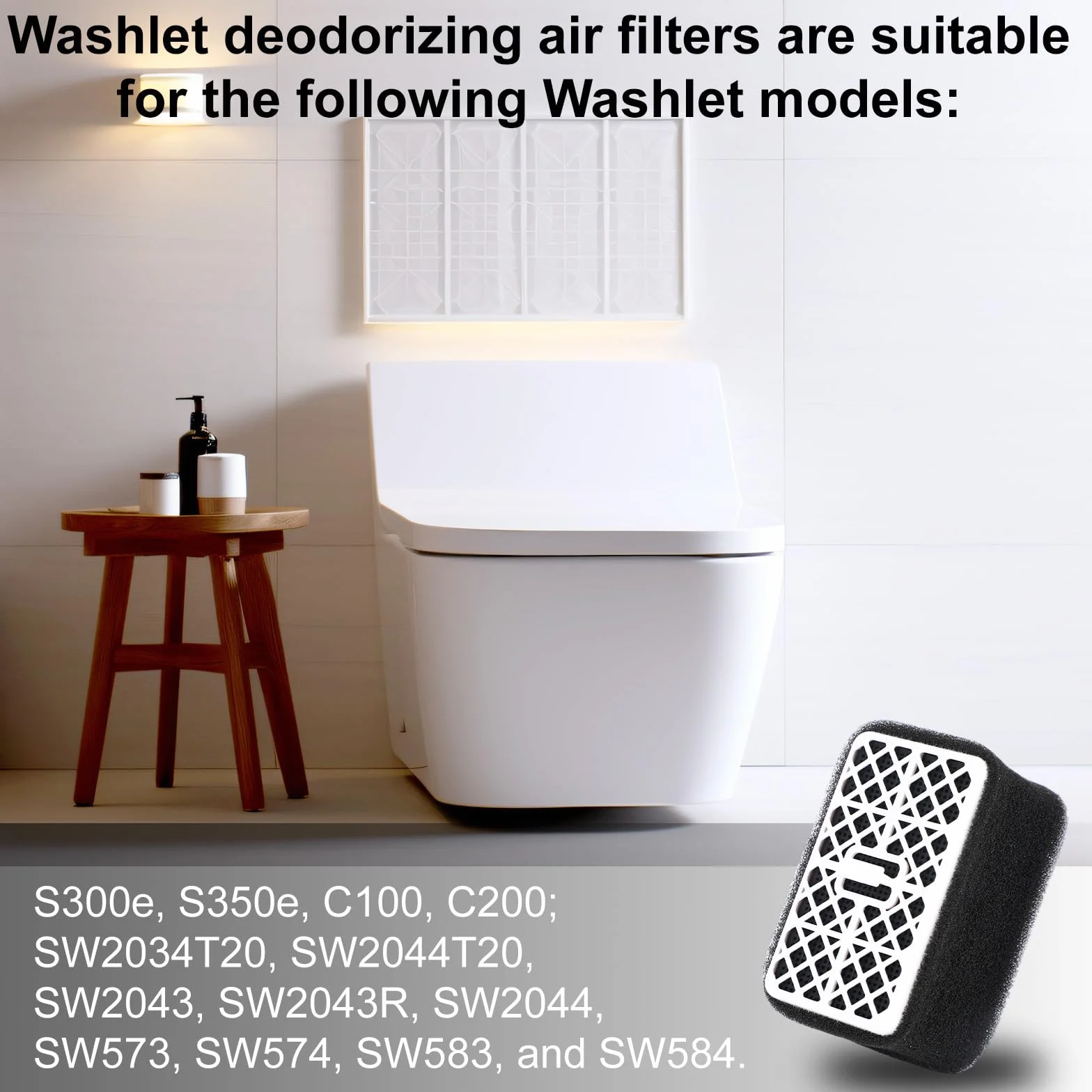Wkład Odświeżający do Toto Washlet Filtr Wymienny Kompatybilny z S300 S350E C100 C200 S500E