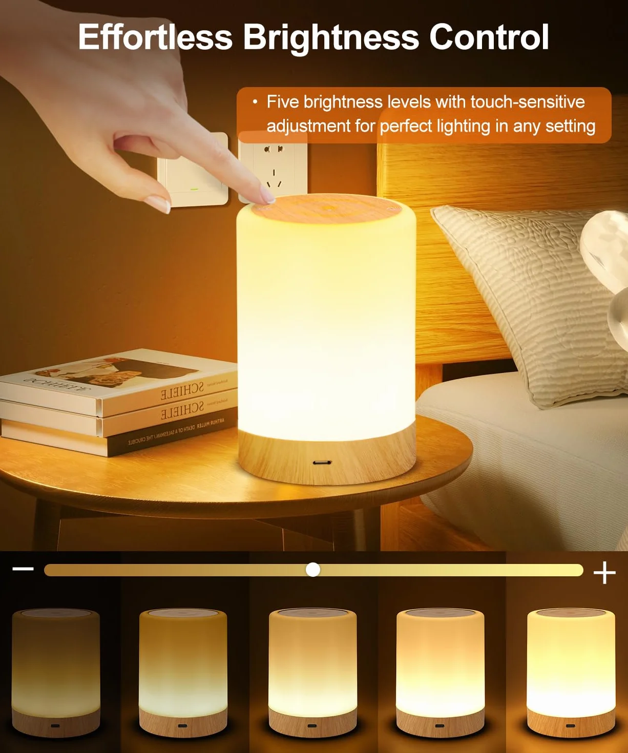 Ściemniana dotykowo lampka nocna, 256 kolorów RGB, ładowana przez USB, wyłącznik czasowy, lampka nocna dla niemowląt i dzieci, idealny prezent do sypialni