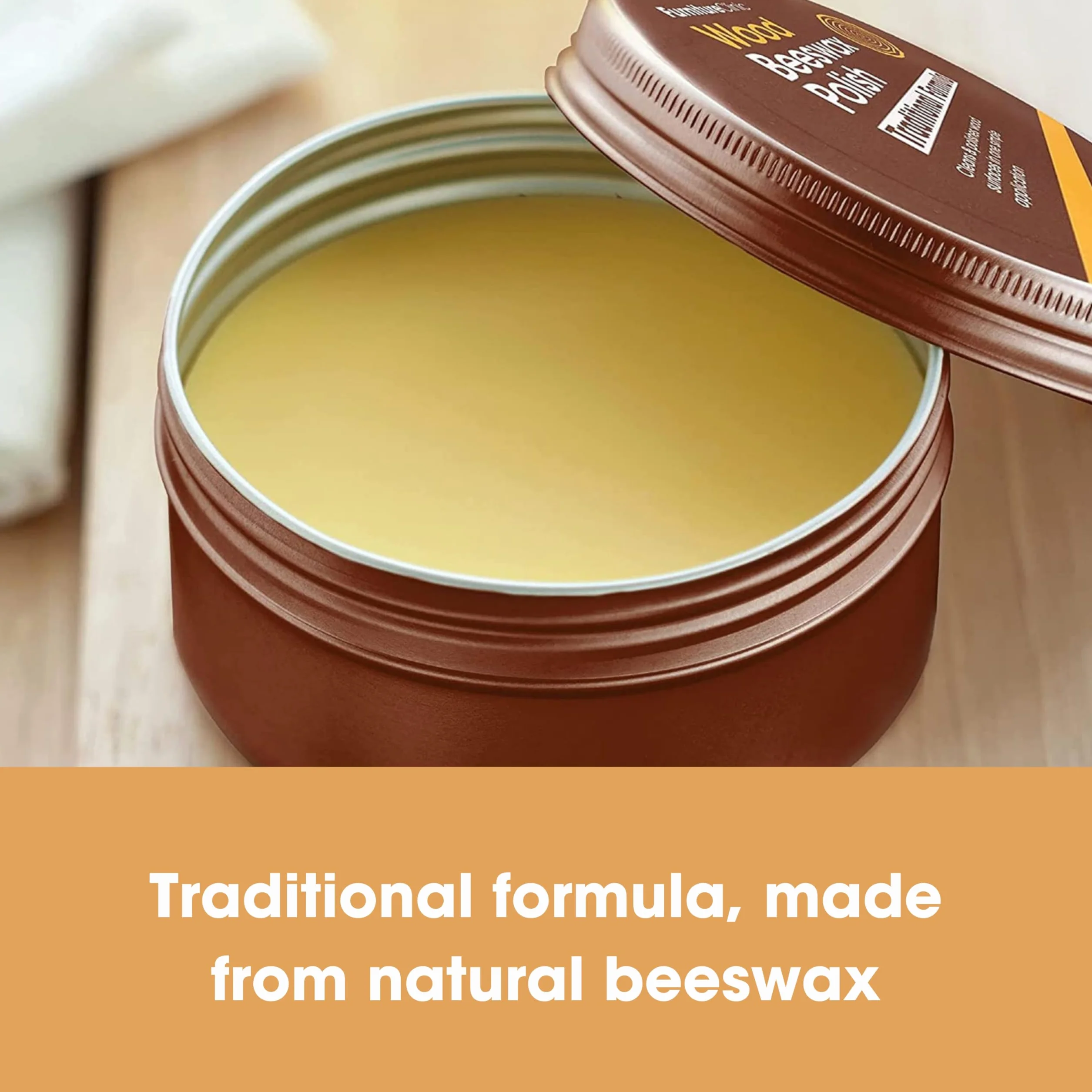 Wosk pszczeli bezbarwny do drewna i mebli Furniture Clinic - 200 ml - Naturalny wosk pszczeli do wszystkich rodzajów i kolorów drewna - Wosk pszczeli do mebli drewnianych